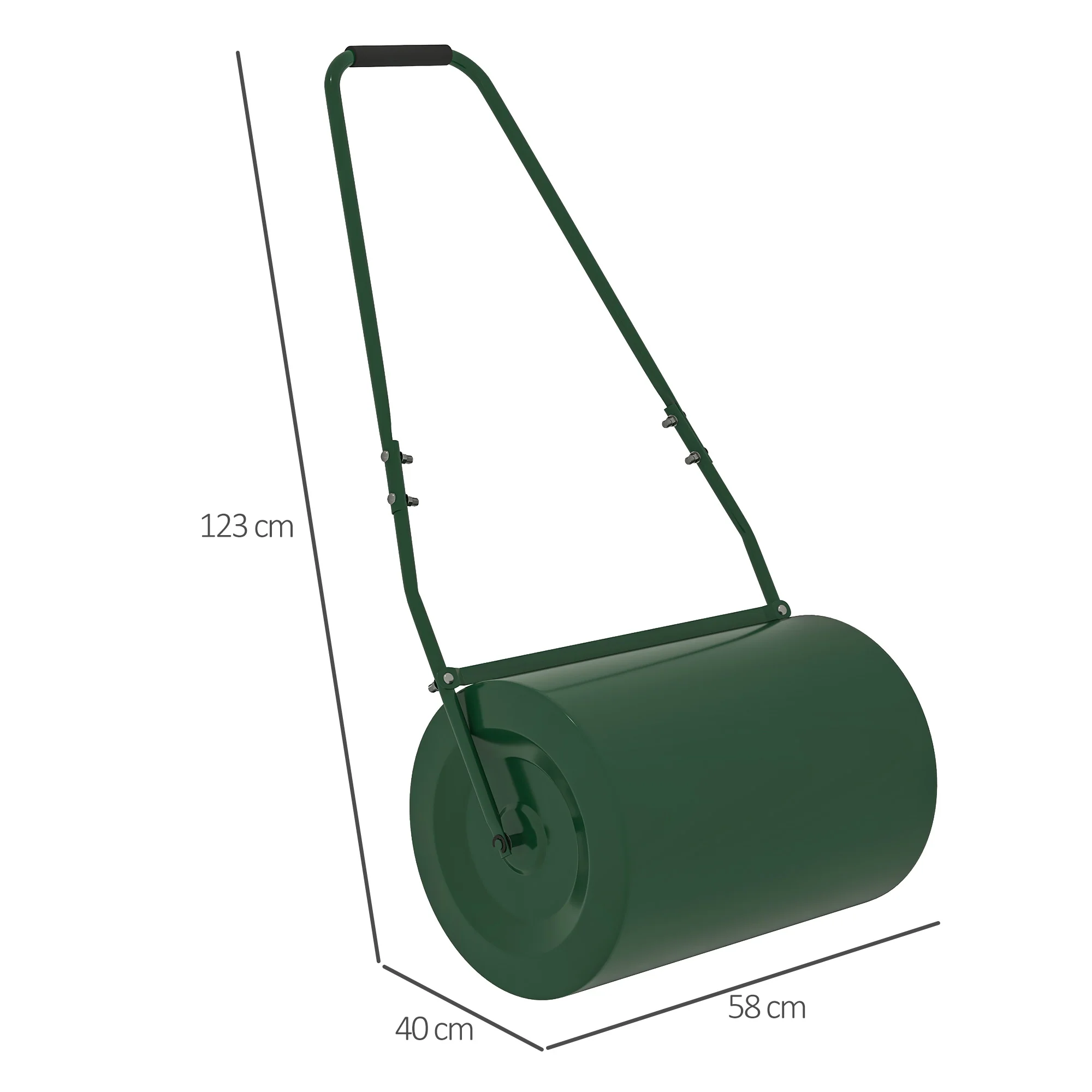 Outsunny 63 L Lawn Roller Large Heavy Duty Metal Sand Or Water Filled - Image 5