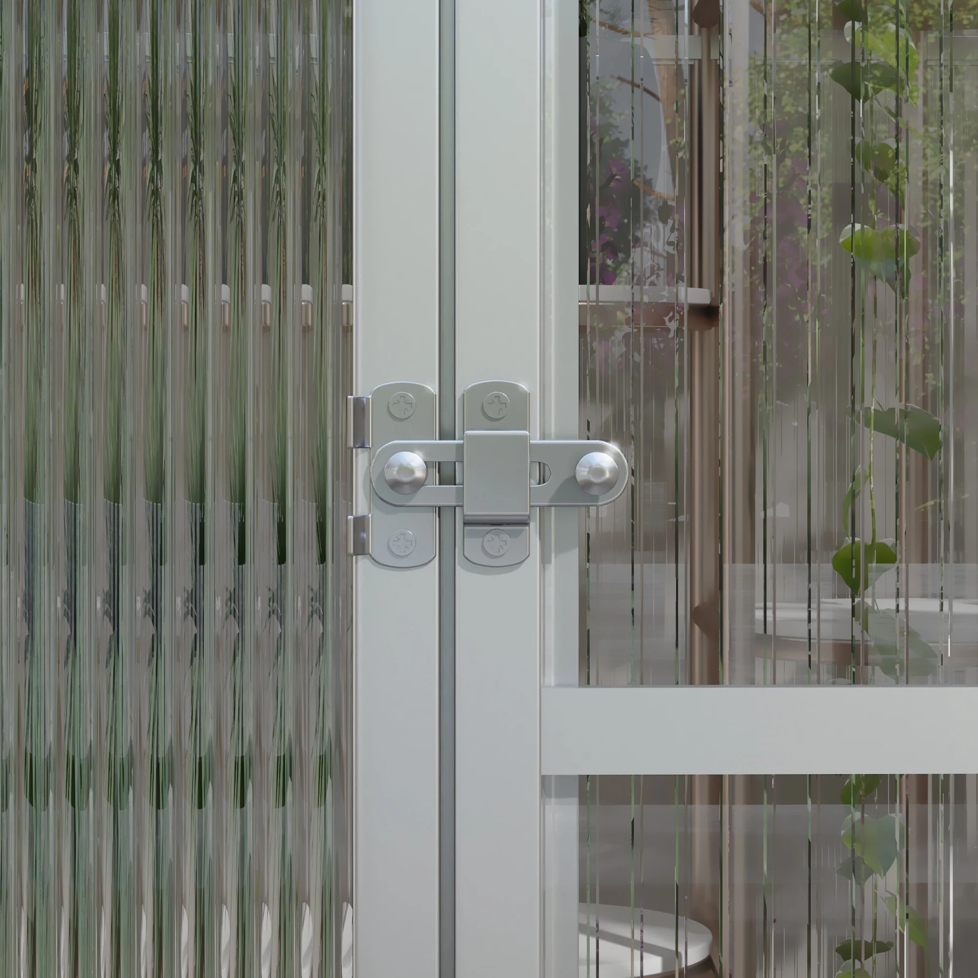 Outsunny Aluminium Greenhouse With/ Door Window Galvanised Base PC Panel - Image 27