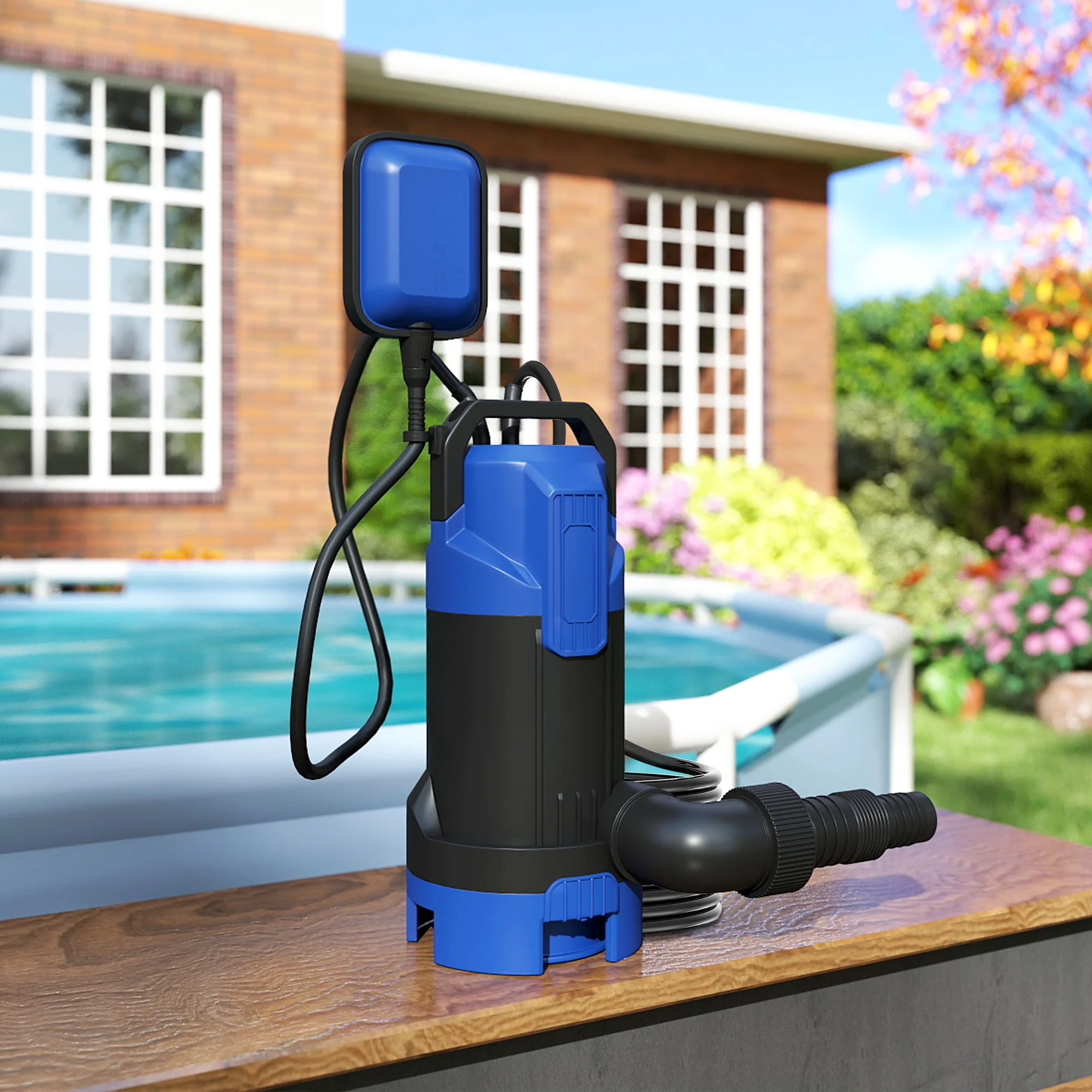 Outsunny 750W Water Pump With Float Switch, 20000L/H Electric Sump Pump - Image 8