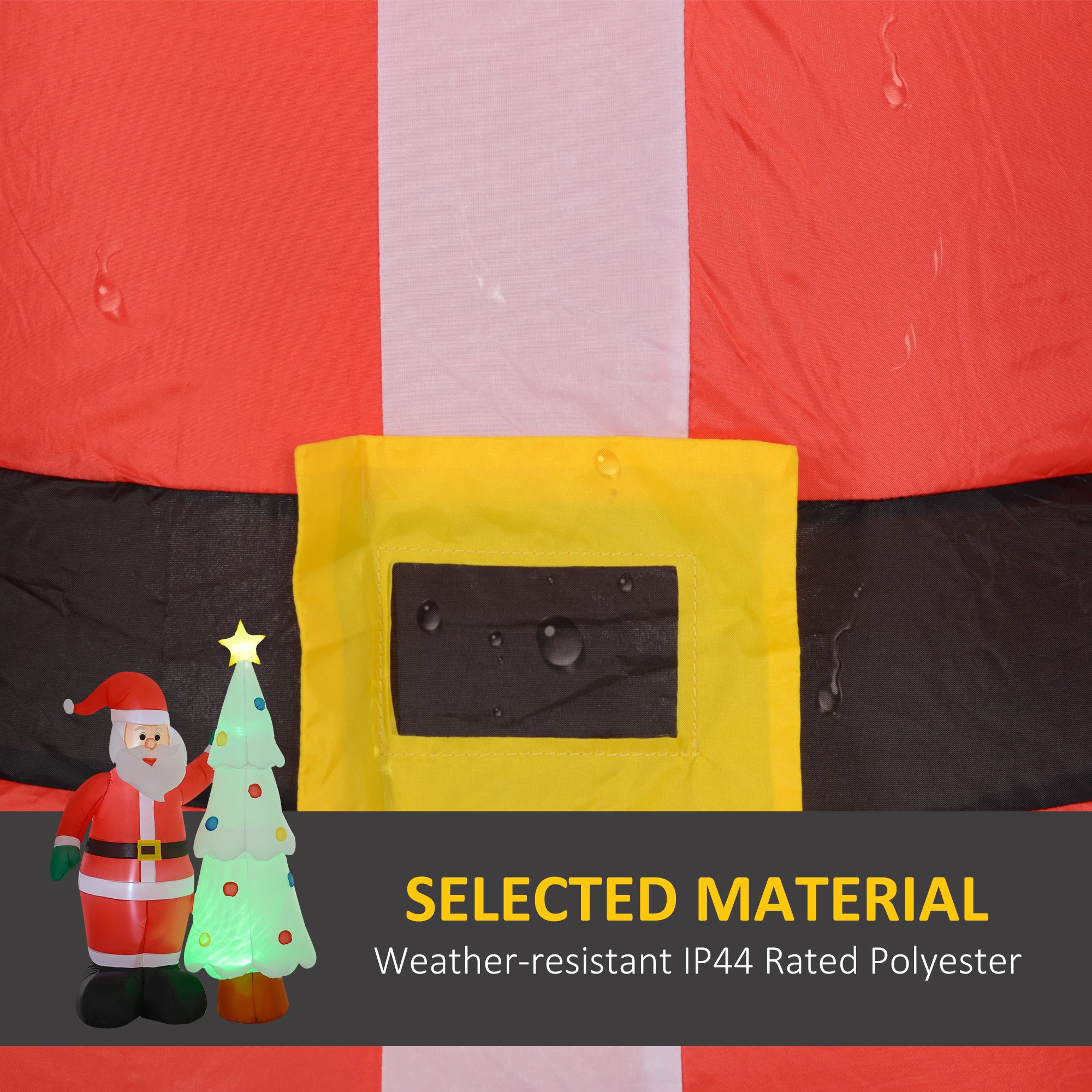 Outsunny 7ft Christmas Inflatable Decoration Santa Claus and Christmas Tree - Image 5