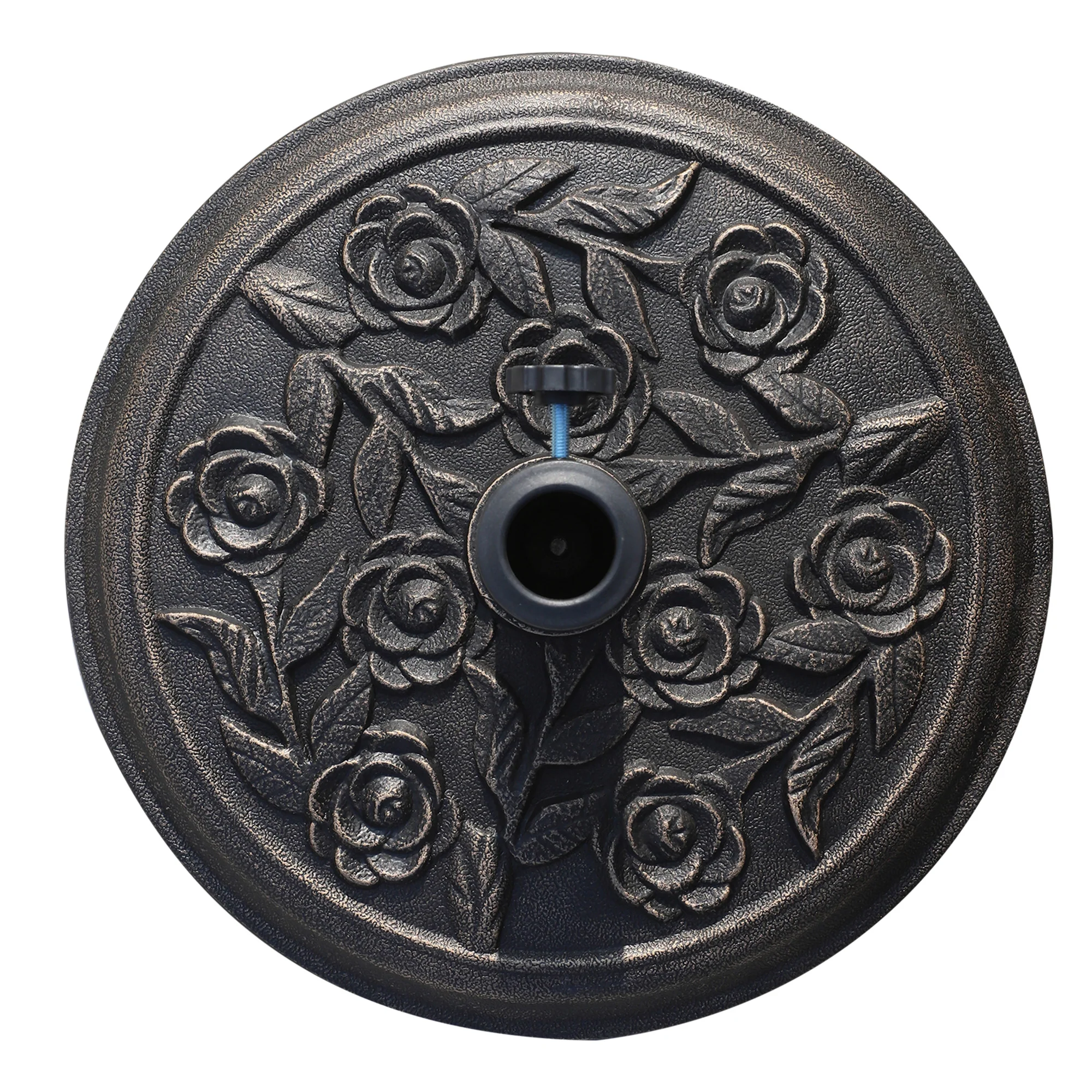 Outsunny 9kg Garden Parasol Base, Round Resin Sun Umbrella Base, Bronze - Image 9