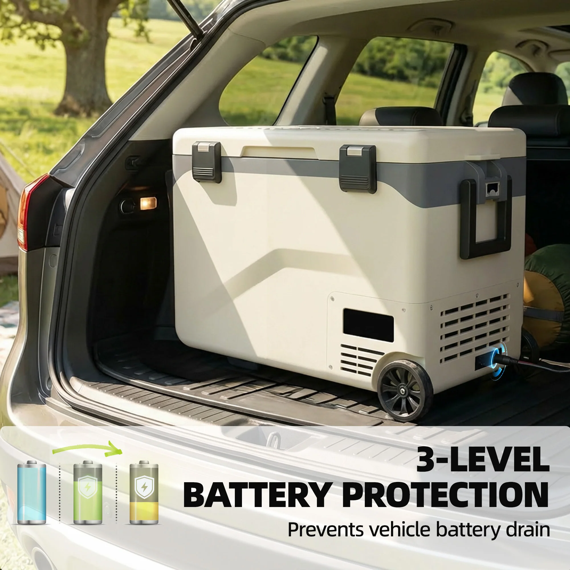 Outsunny Compressor Car Fridge Freezer, Camping Refrigerator W/ App Control - Image 6