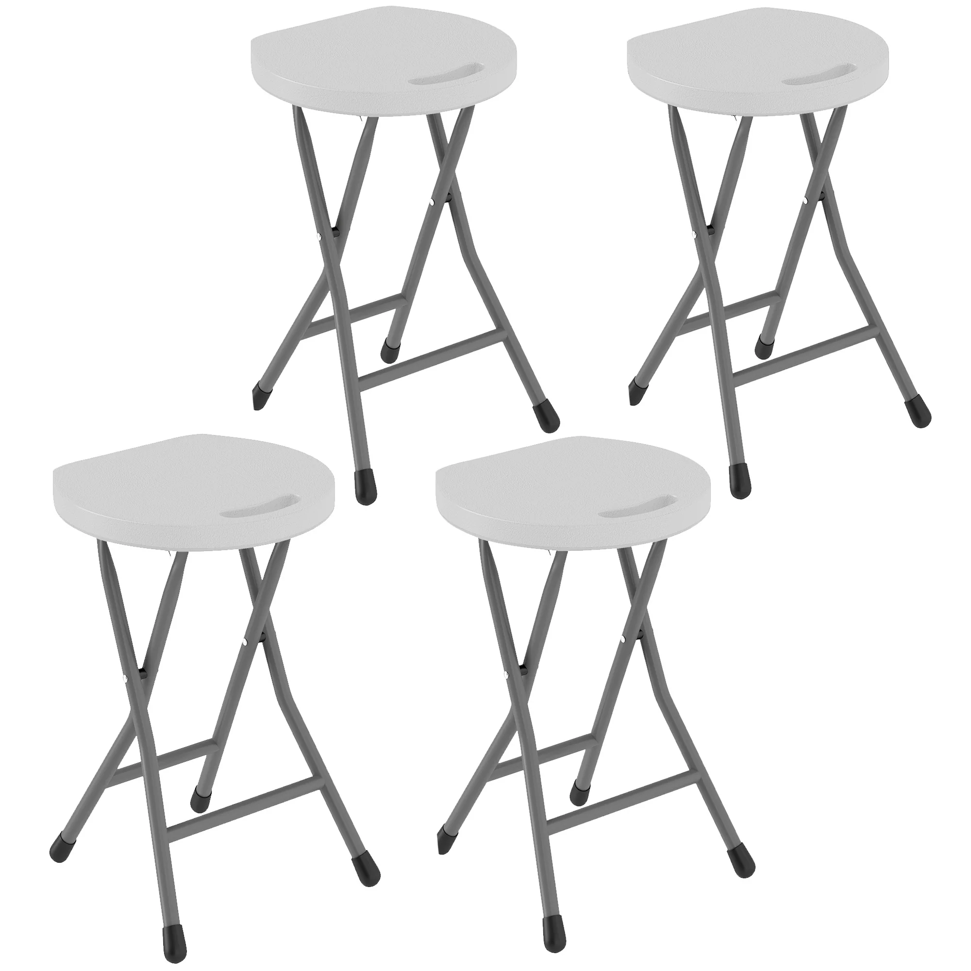 Outsunny Folding Stool Set Of 4, Decorative Garden Stool Set - Image 10