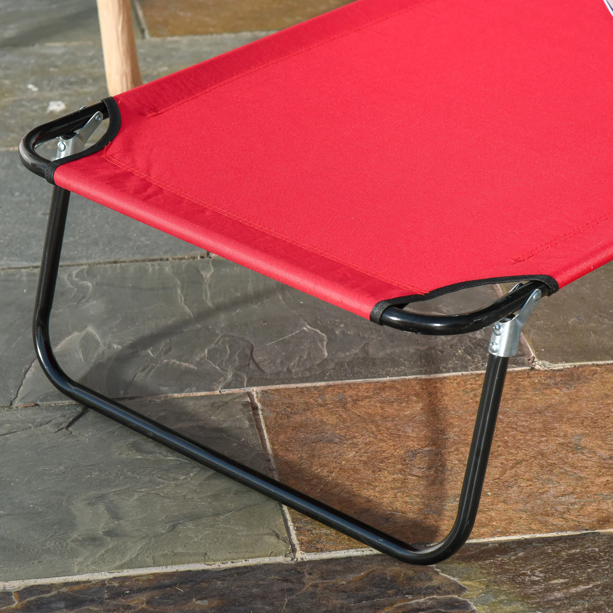 Outsunny Folding Sun Lounger Reclining Chair With Reading Hole (Set Of 2) - Image 25