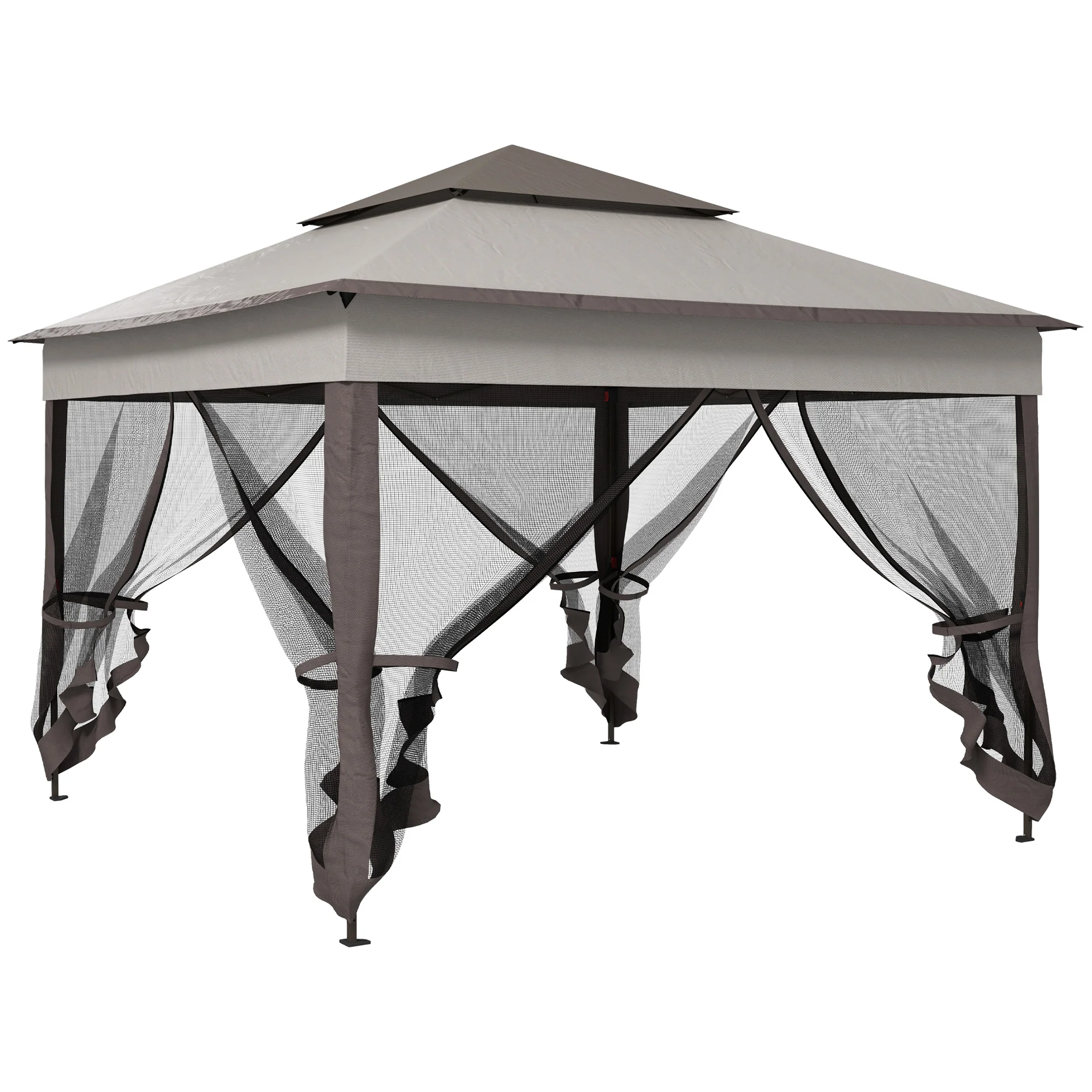 Outsunny Garden Folding Tent Heavy Duty Pop Up Gazebo For Party
