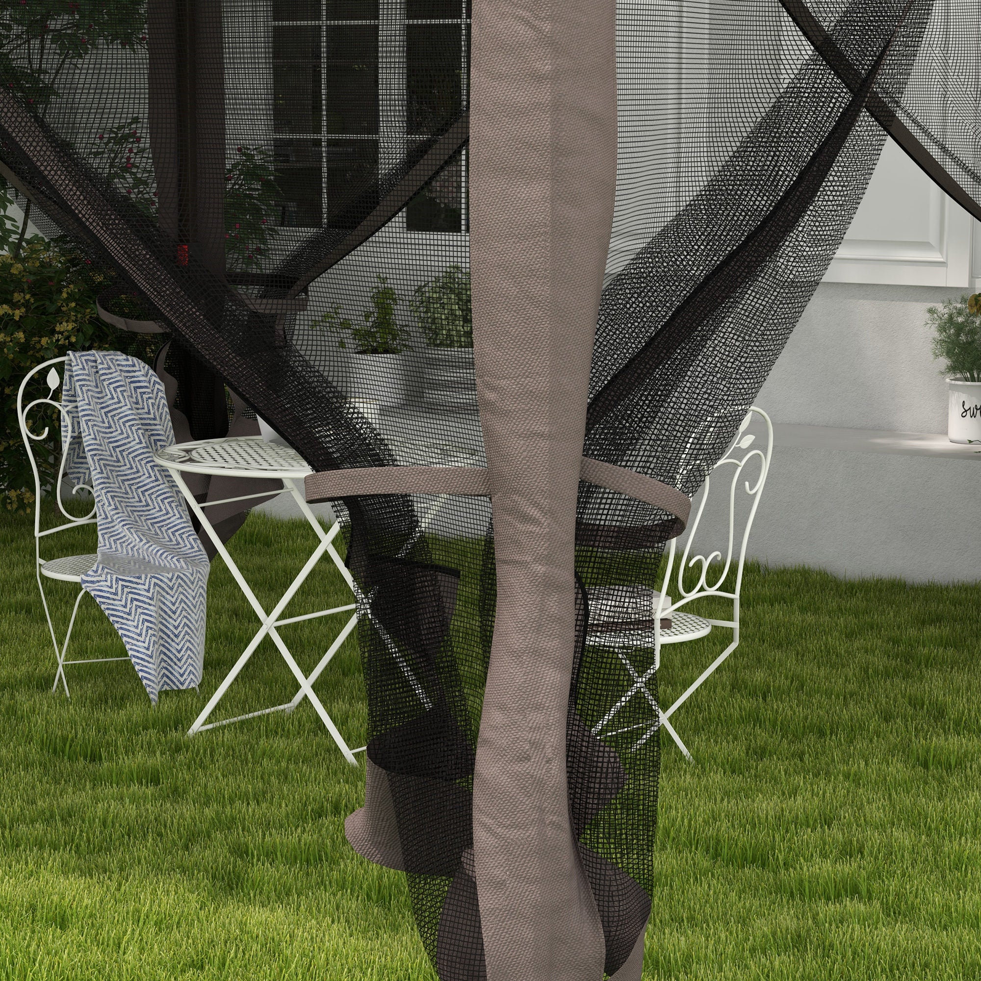 Outsunny Garden Folding Tent Heavy Duty Pop Up Gazebo For Party - Image 8