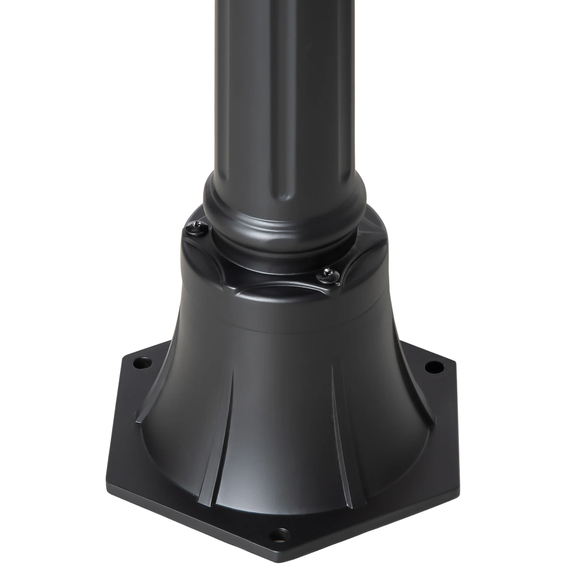 Outsunny Garden Lamp Post Light, IP44 Outdoor LED Solar Powered Lantern Lamp with Aluminium Frame for Patio, Pathway and Walkway, Black - Image 8