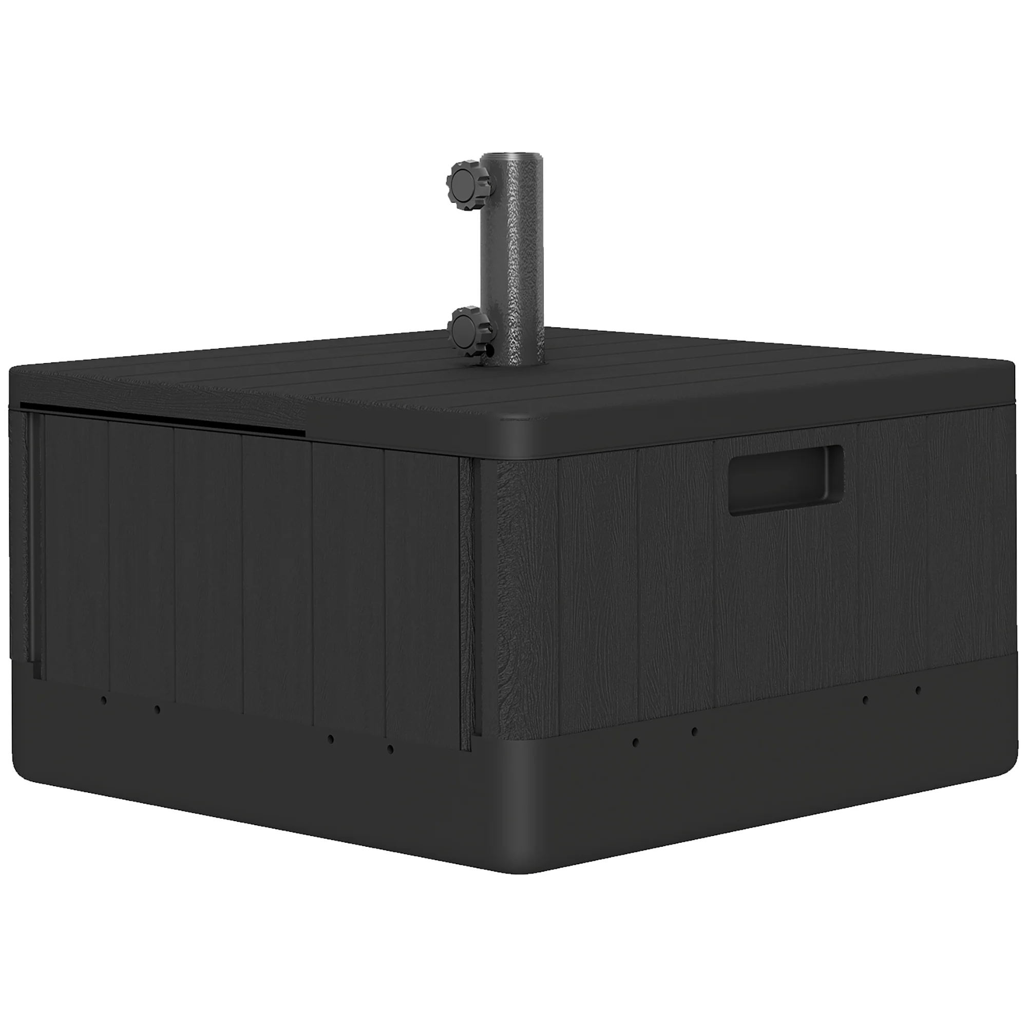 Outsunny Garden Parasol Base, Sand/Water Filled Garden Umbrella Stand, Black