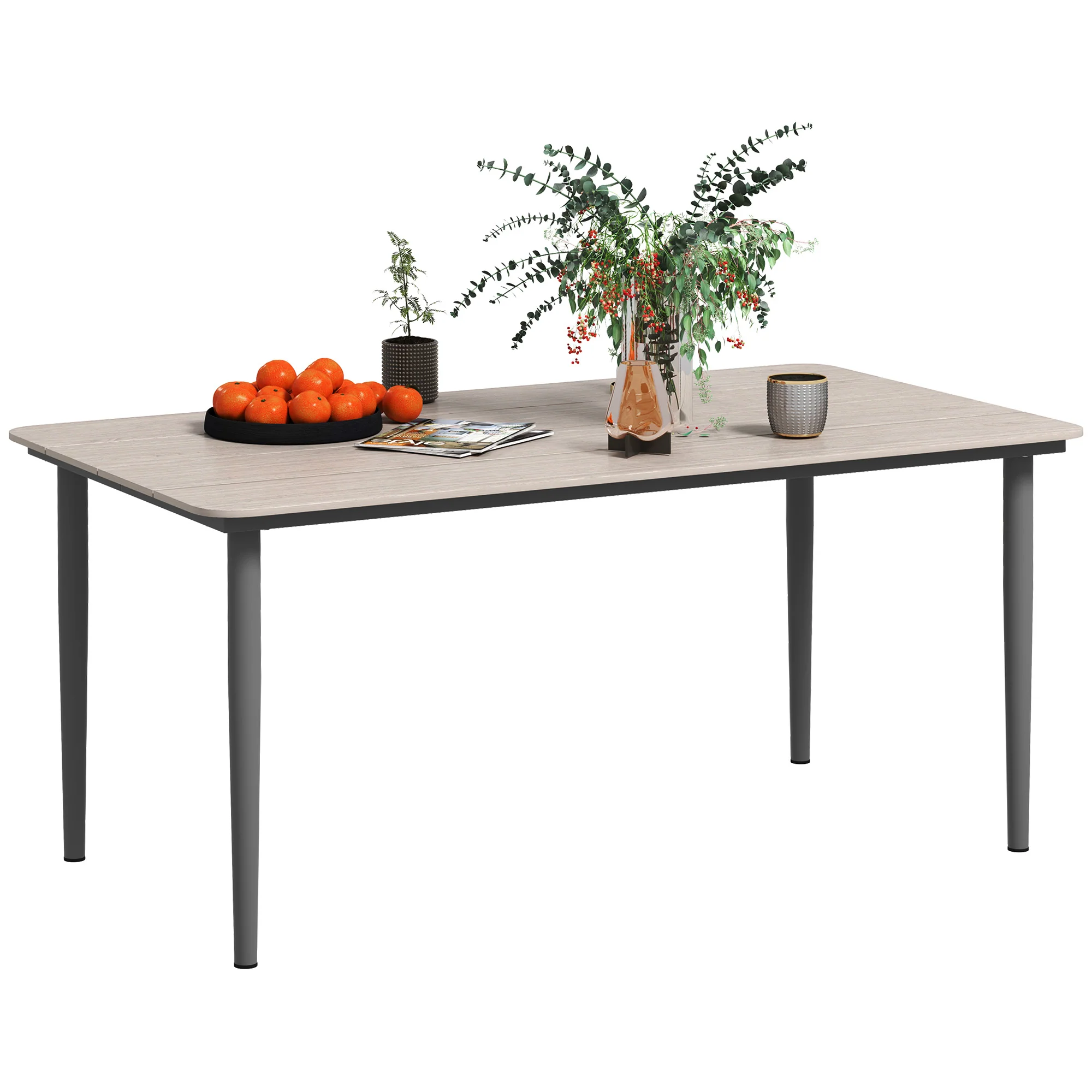 Outsunny Garden Table with Rust Resistant Metal Frame - Image 10