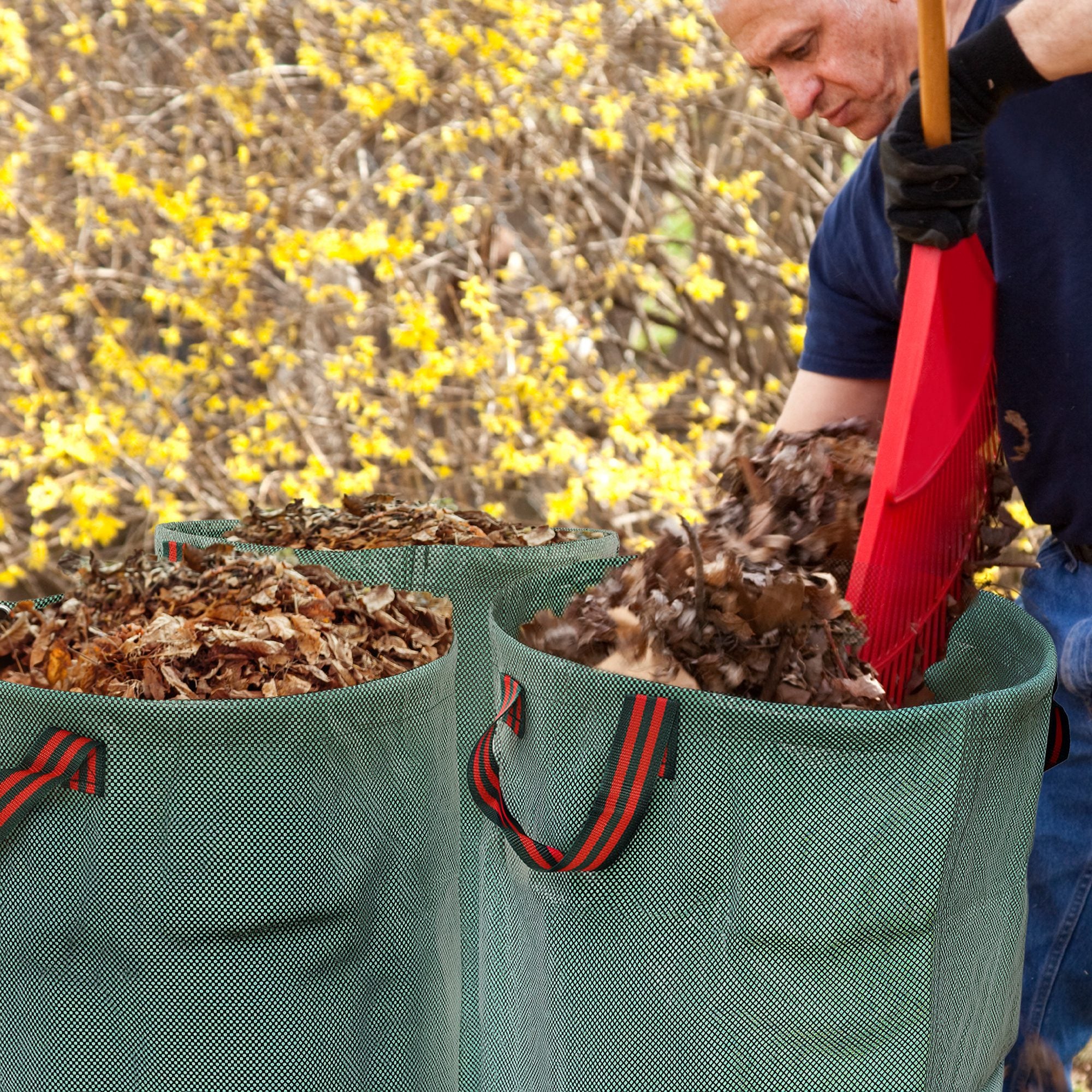Outsunny Garden Waste Bags, 300L X 3 Heavy Duty Garden Sacks - Image 17