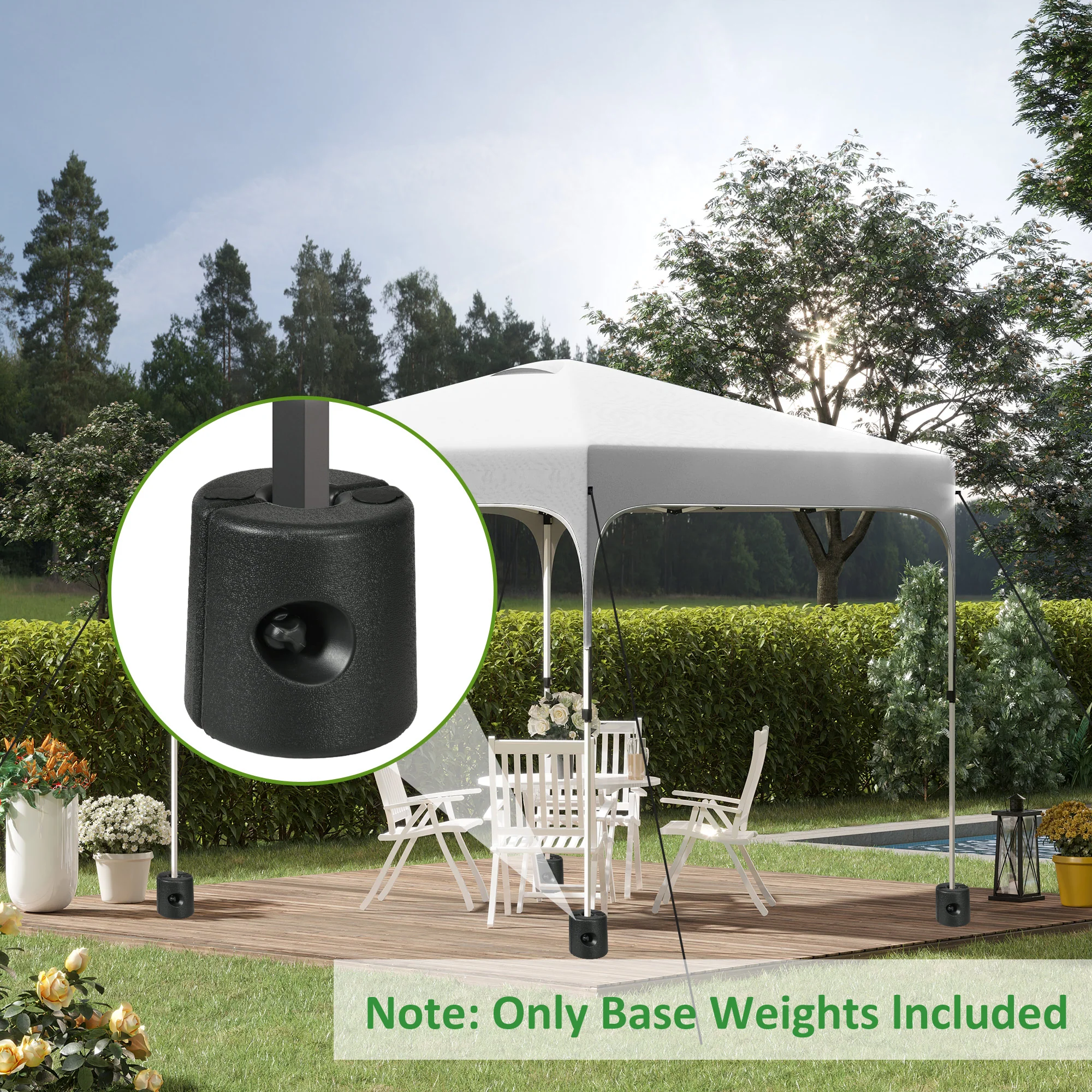 Outsunny Gazebo Weights Set Of 4 For Pop Up Gazebo, 48KG - Image 2