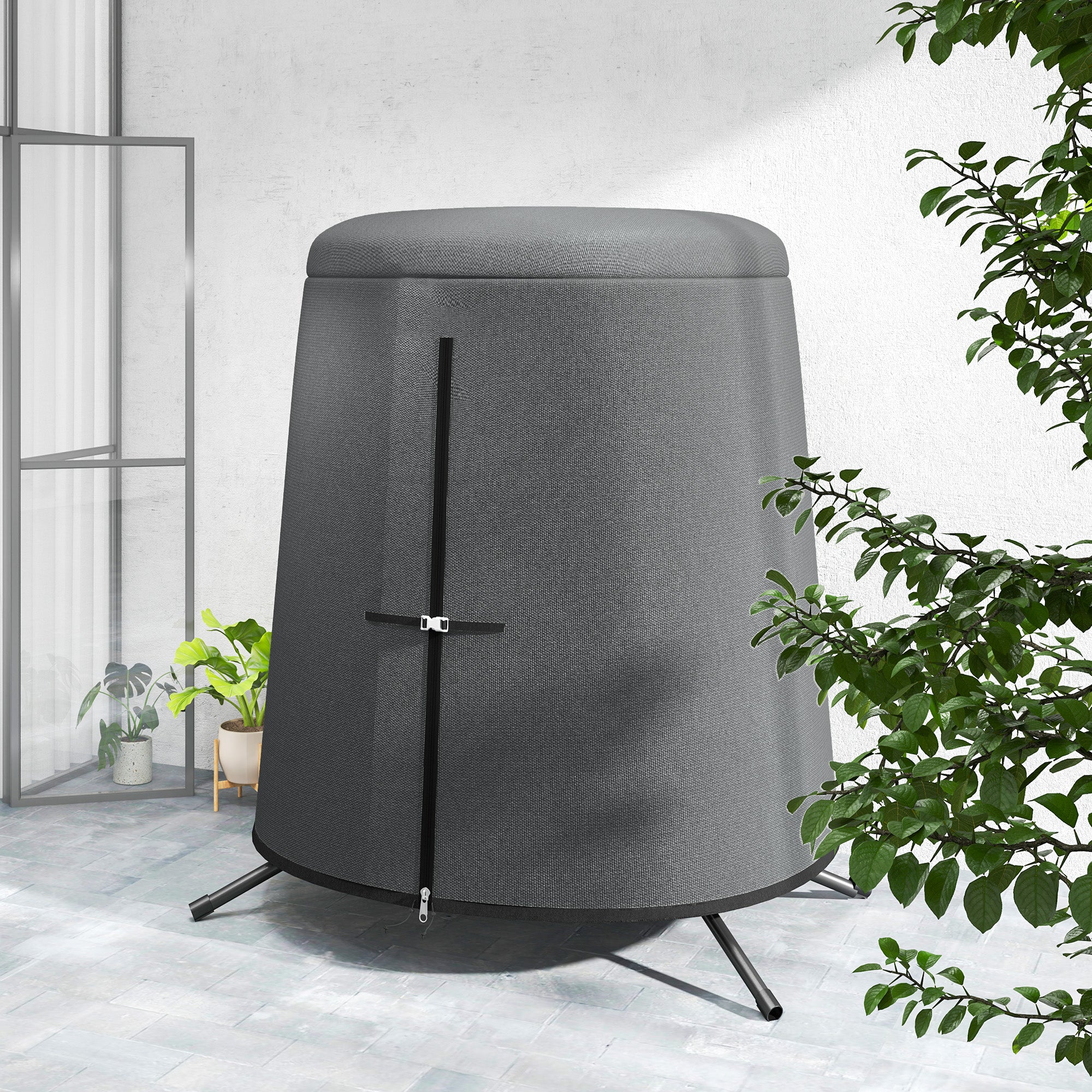 Outsunny Hanging Egg Chair Cover Swing Chair Cover Waterproof, 196 X 230 Cm - Image 8