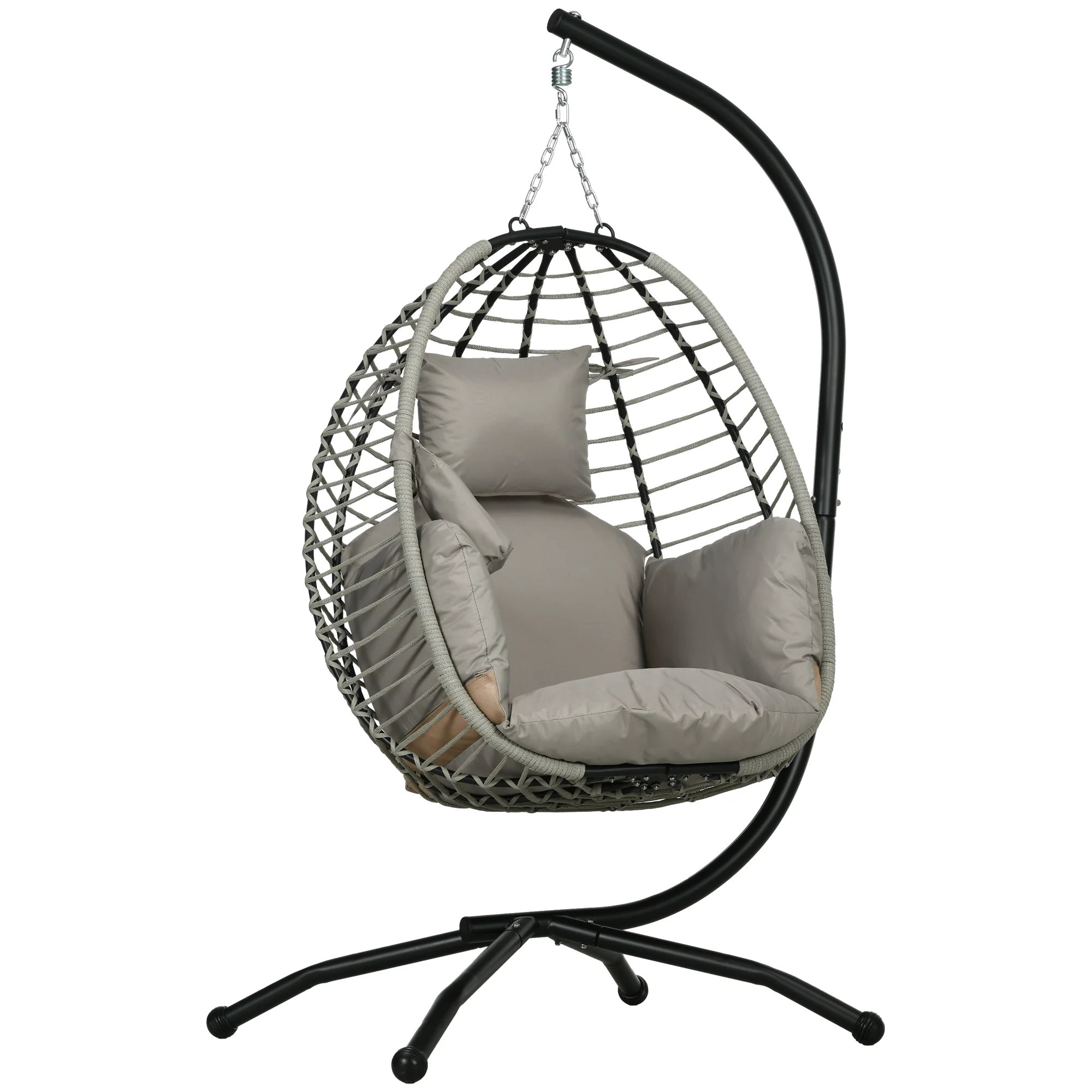 Outsunny Hanging Swing Chair W/ Thick Cushion, Hanging Chair - Image 10