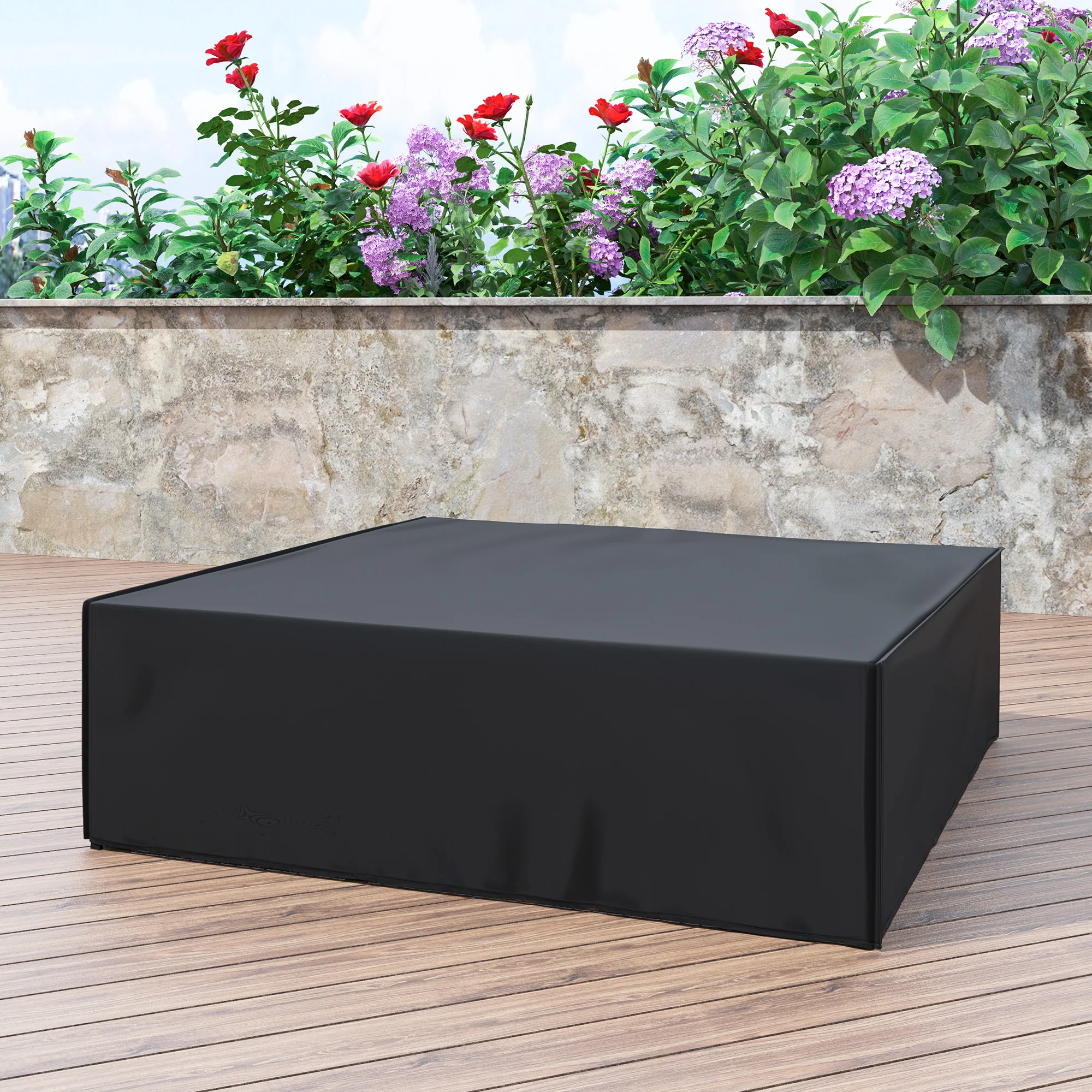Outsunny Large Garden Set Square Cover Outdoor Furniture Waterproof Resist Fade - Image 8