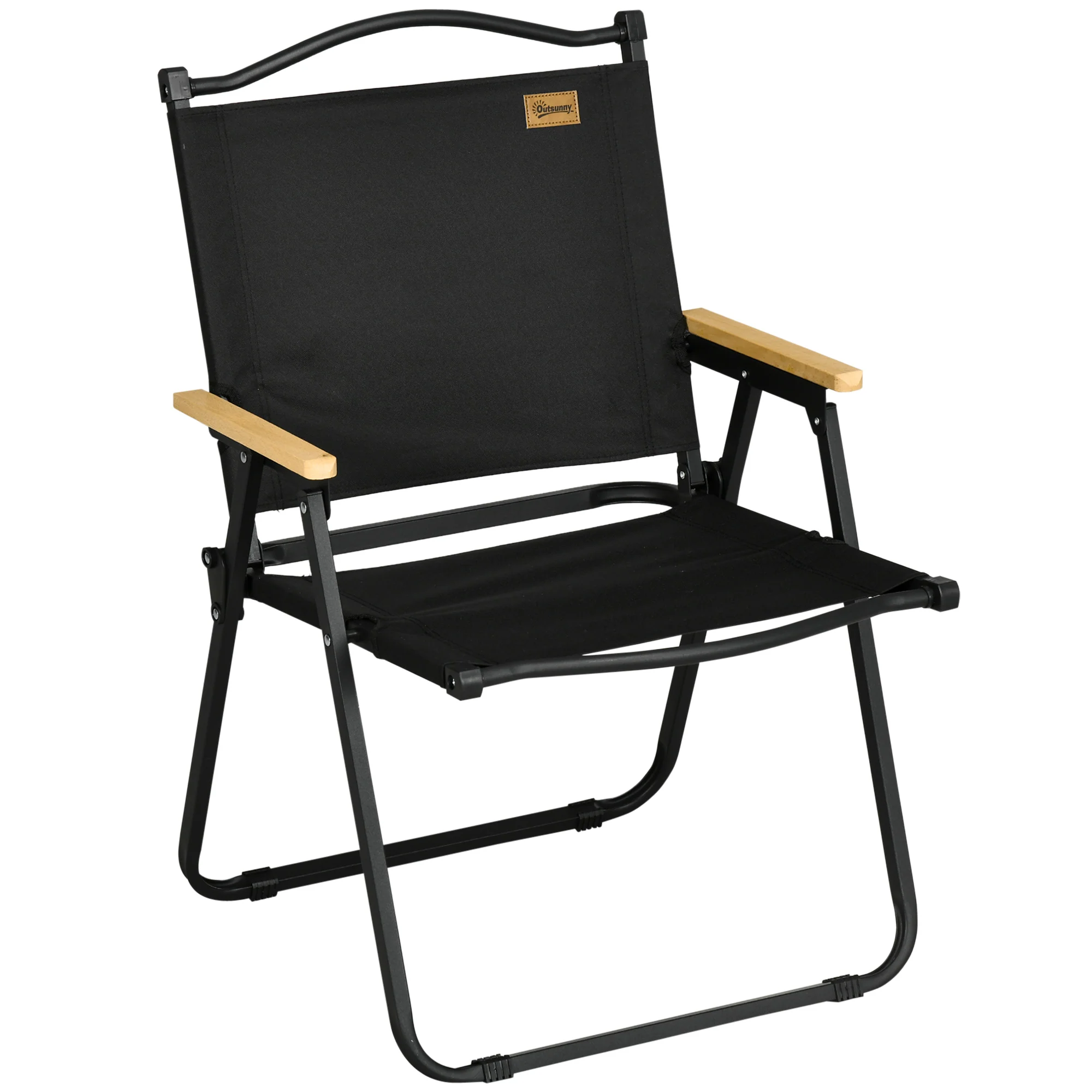 Outsunny Lightweight Portable Folding Chair For Camping, Fishing, Khaki