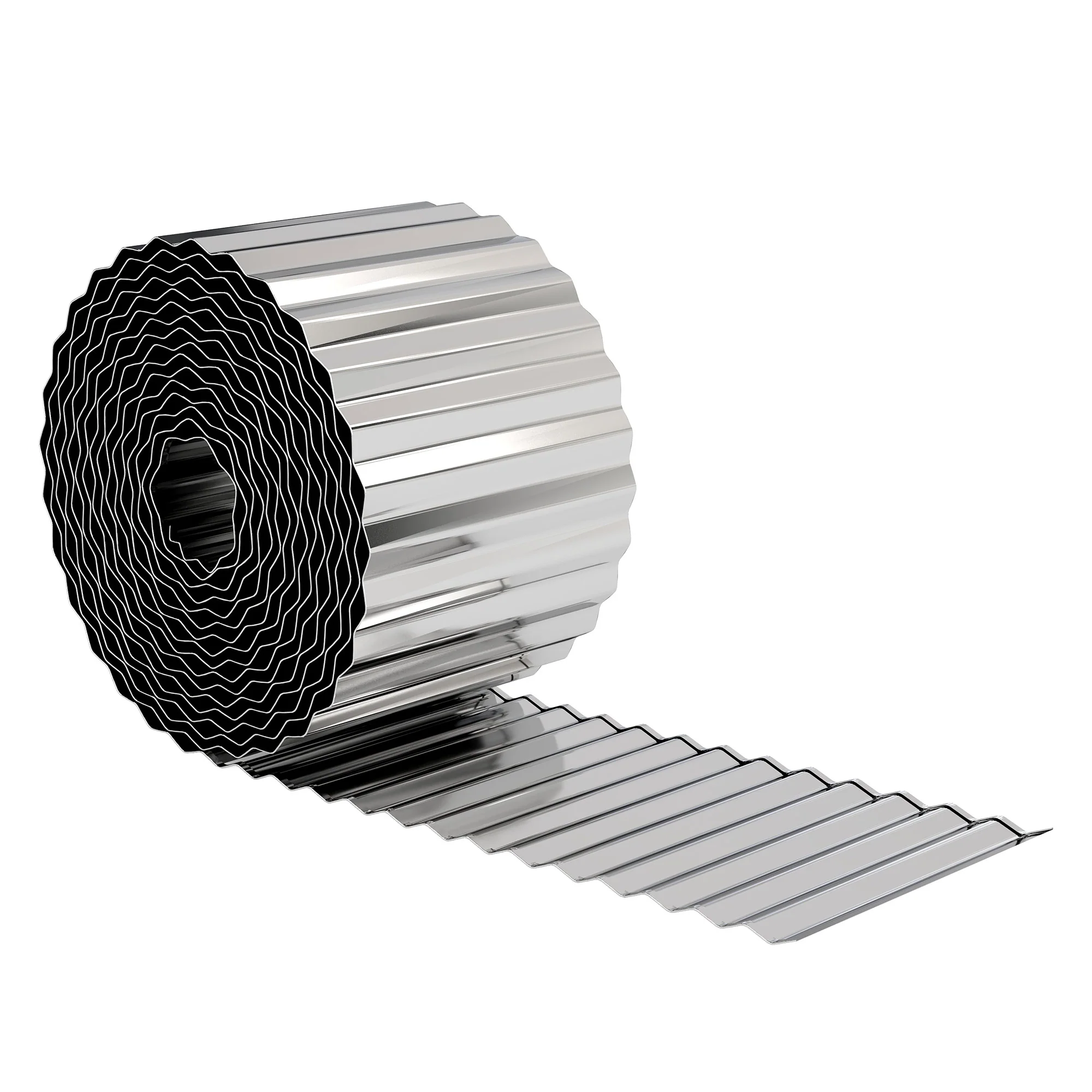 Outsunny Metal Lawn Edging Border, 8 in x 21.3 ft Garden Edging, Silver Tone