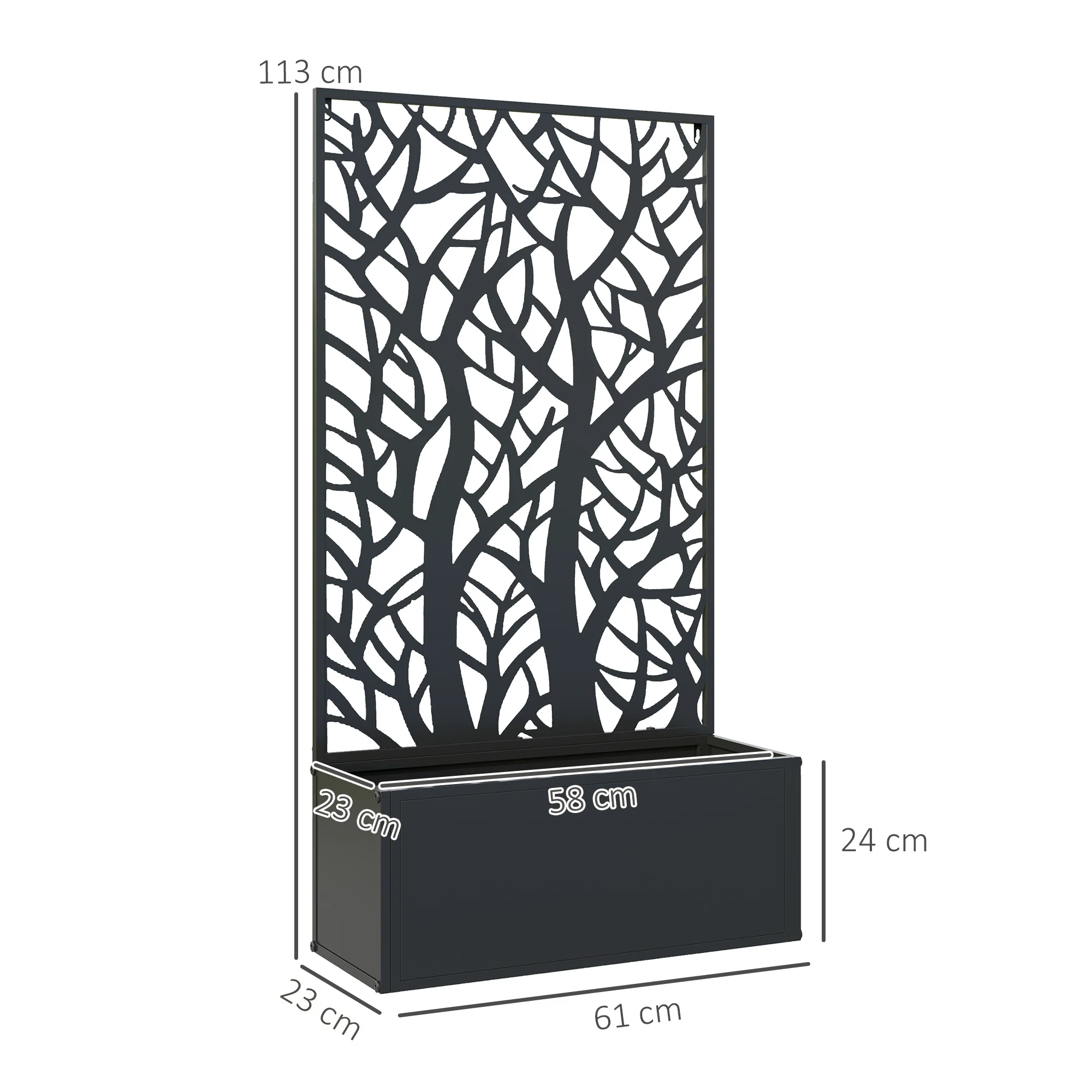 Outsunny Metal Raised Garden Bed with Trellis, Outdoor Elevated Planter Box - Image 14