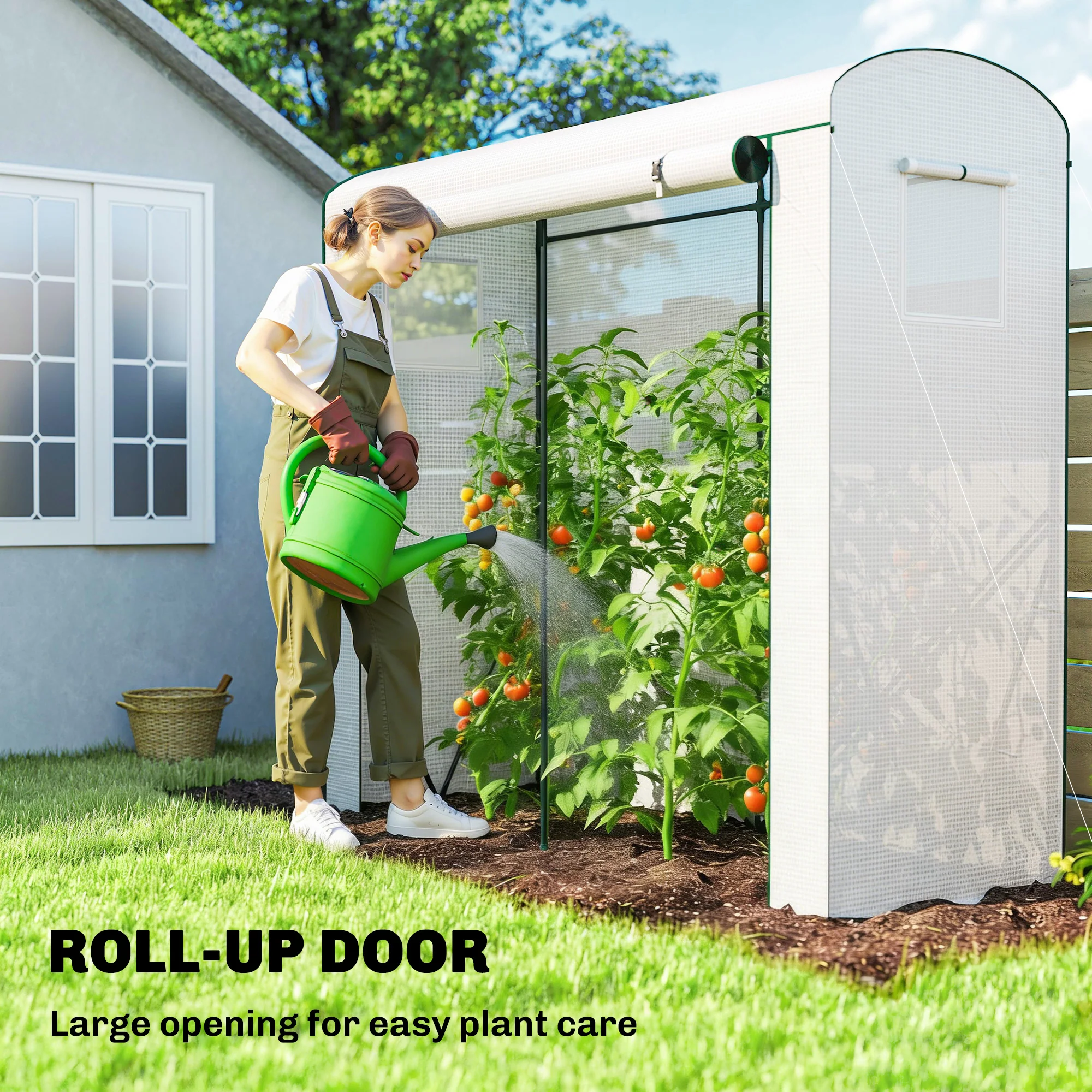 Outsunny Mini Greenhouse, Portable Indoor Outdoor Green House with PE Cover - Image 6