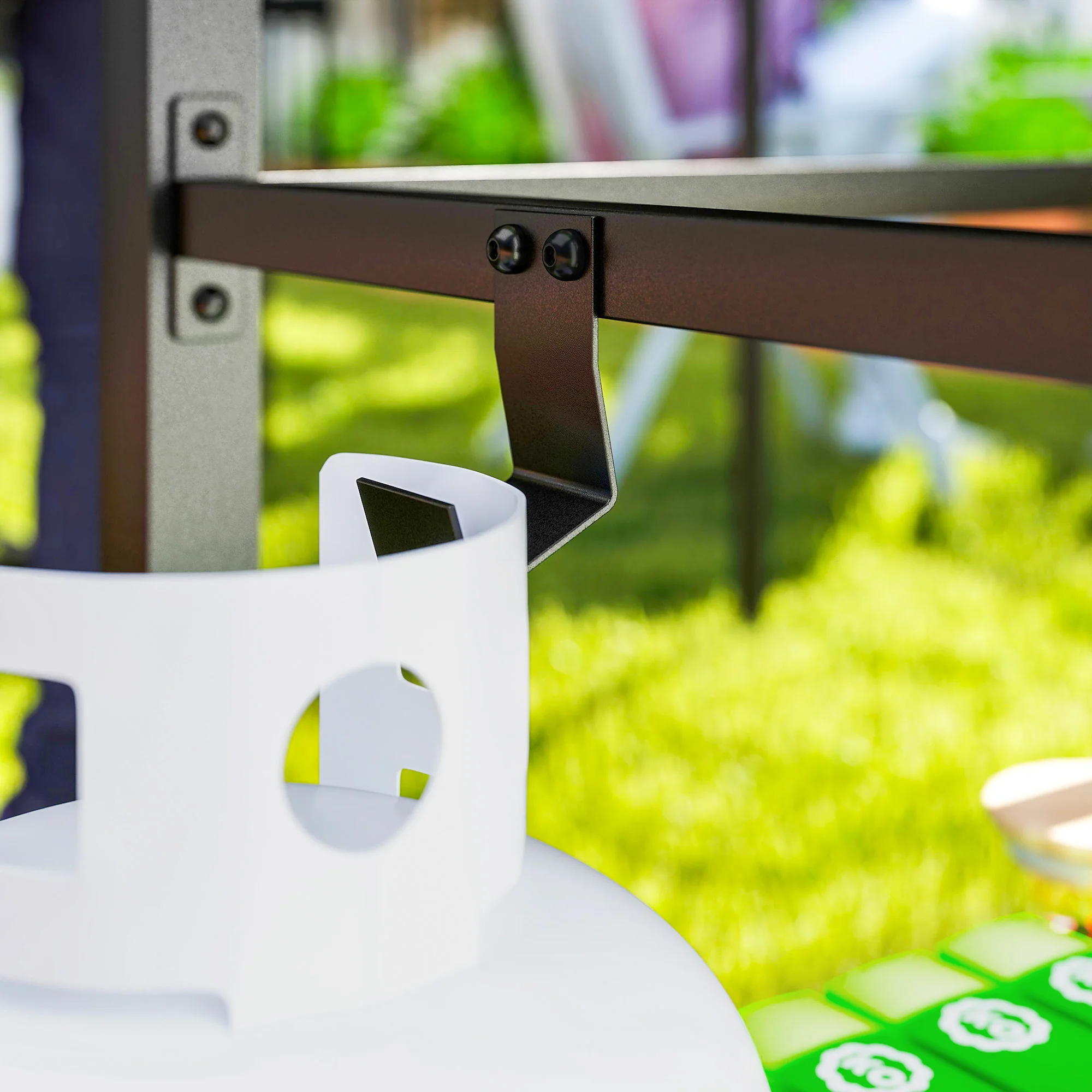 Outsunny Outdoor BBQ Table with 2-Tier Shelf, Outdoor Kitchen - Image 18
