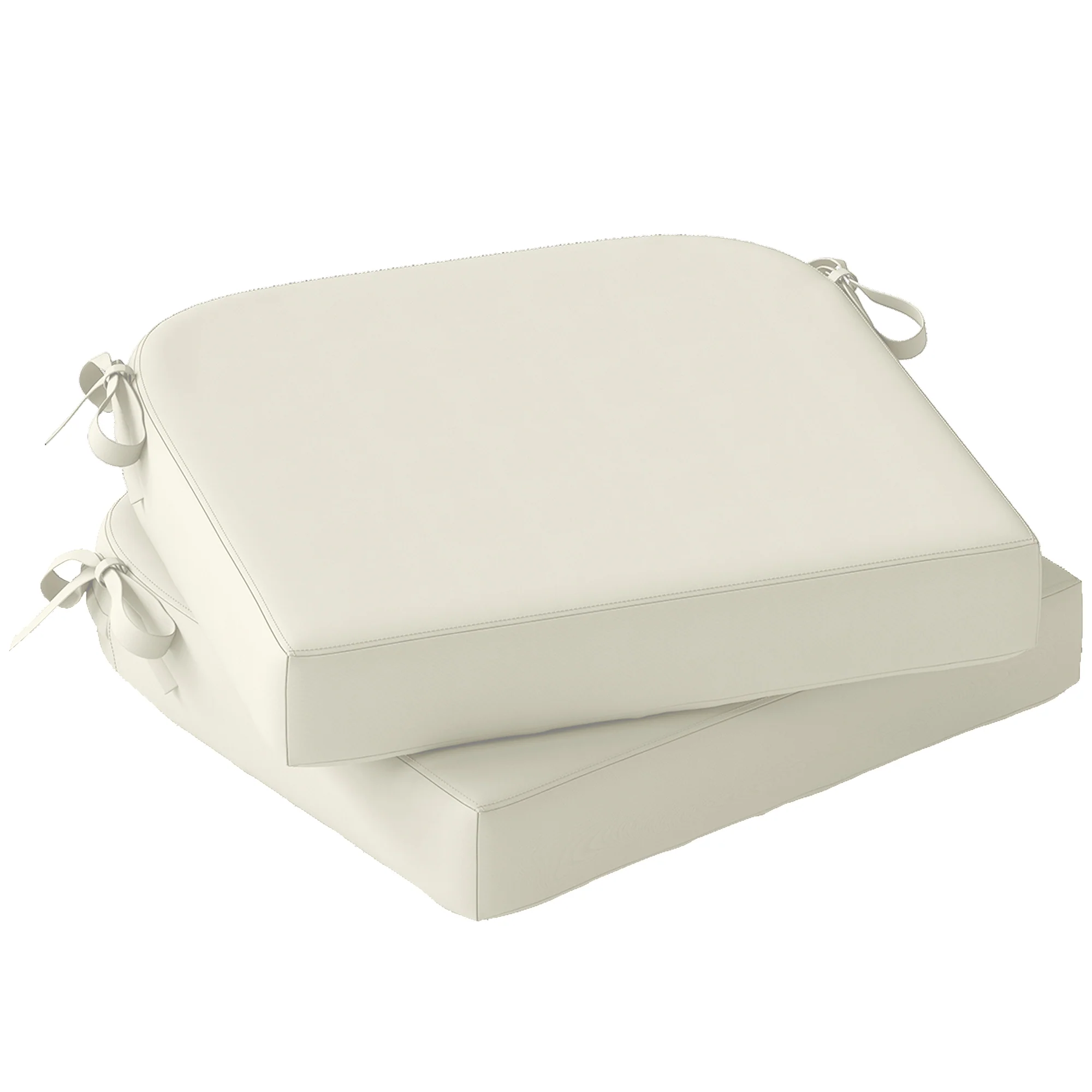 Outsunny Outdoor Chair Seat Cushions Set of 2, Garden Chair Cushions, Cream