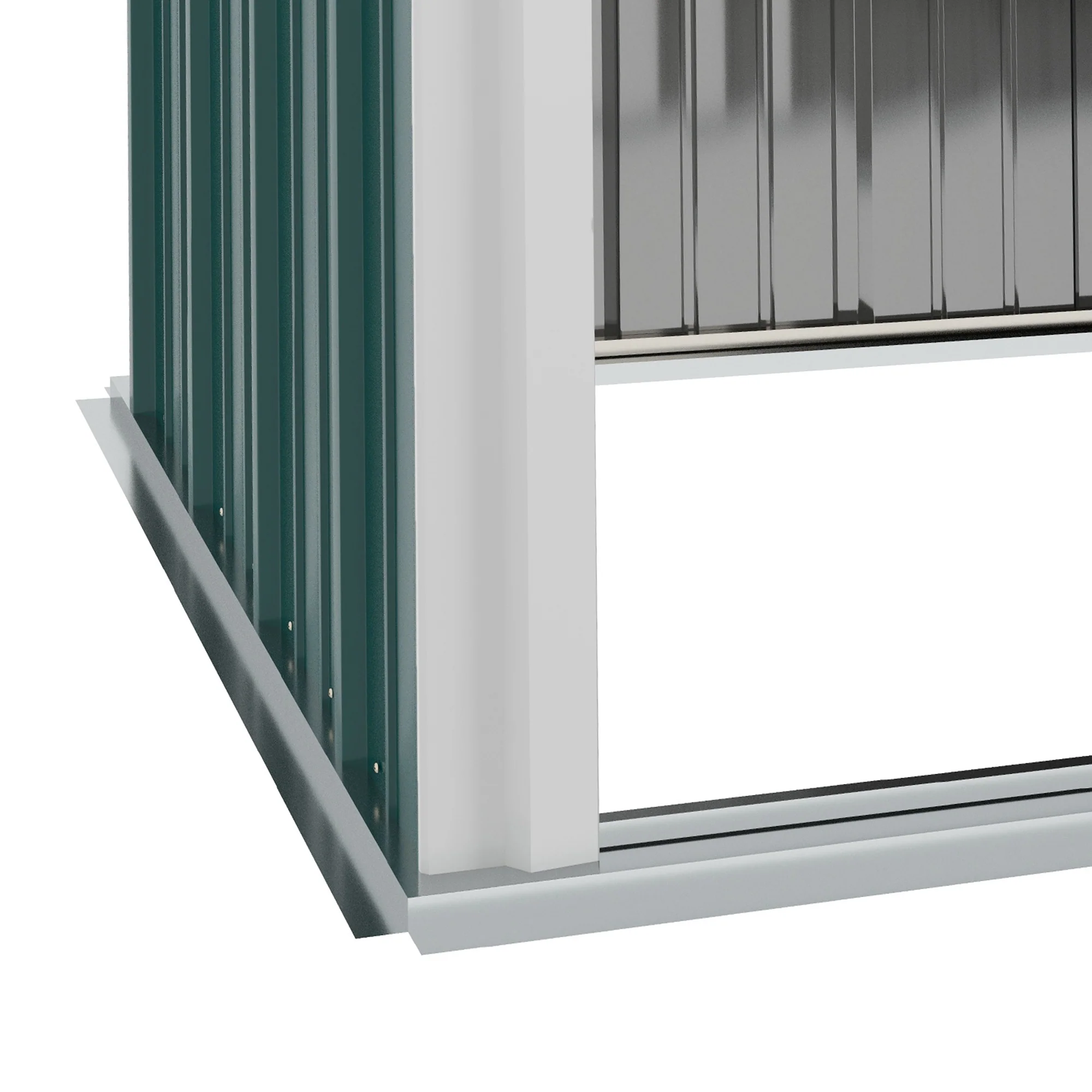 Outsunny Outdoor Storage Shed Steel Garden Shed w/ Lockable Door for Garden - Image 9