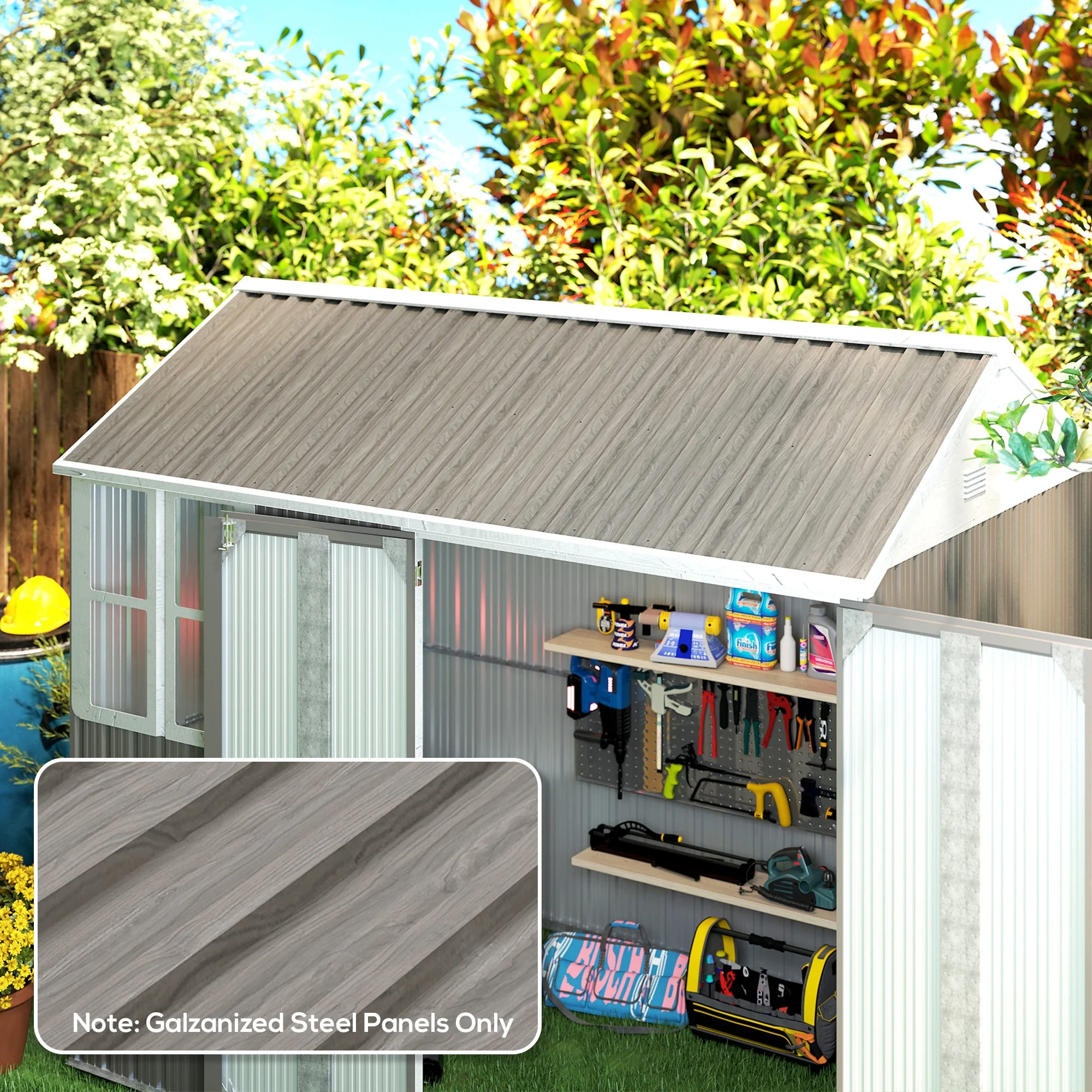 Outsunny Pack Of 12 Metal Roofing Sheets For Greenhouse - Image 20