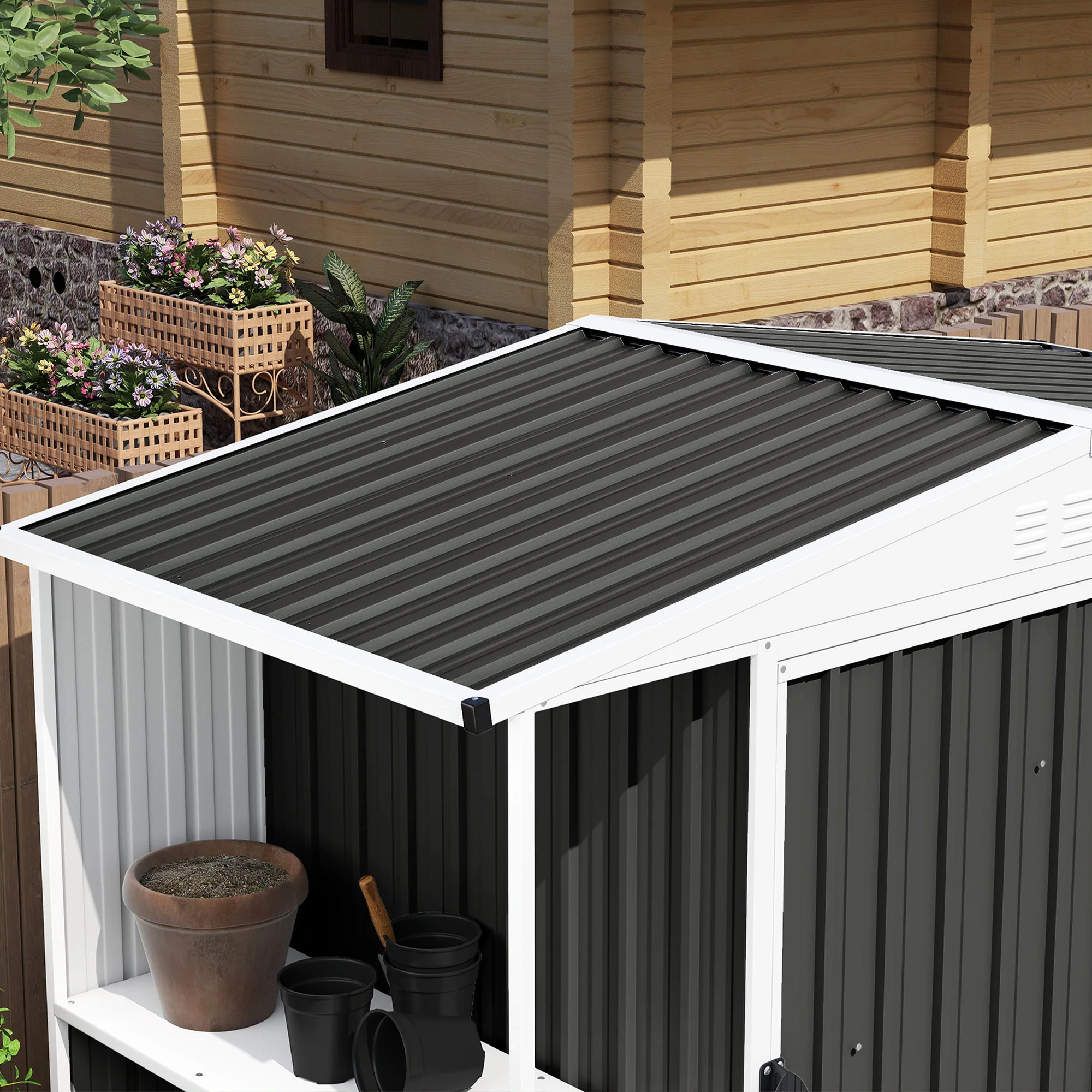 Outsunny Pack Of 12 Metal Roofing Sheets For Greenhouse - Image 7