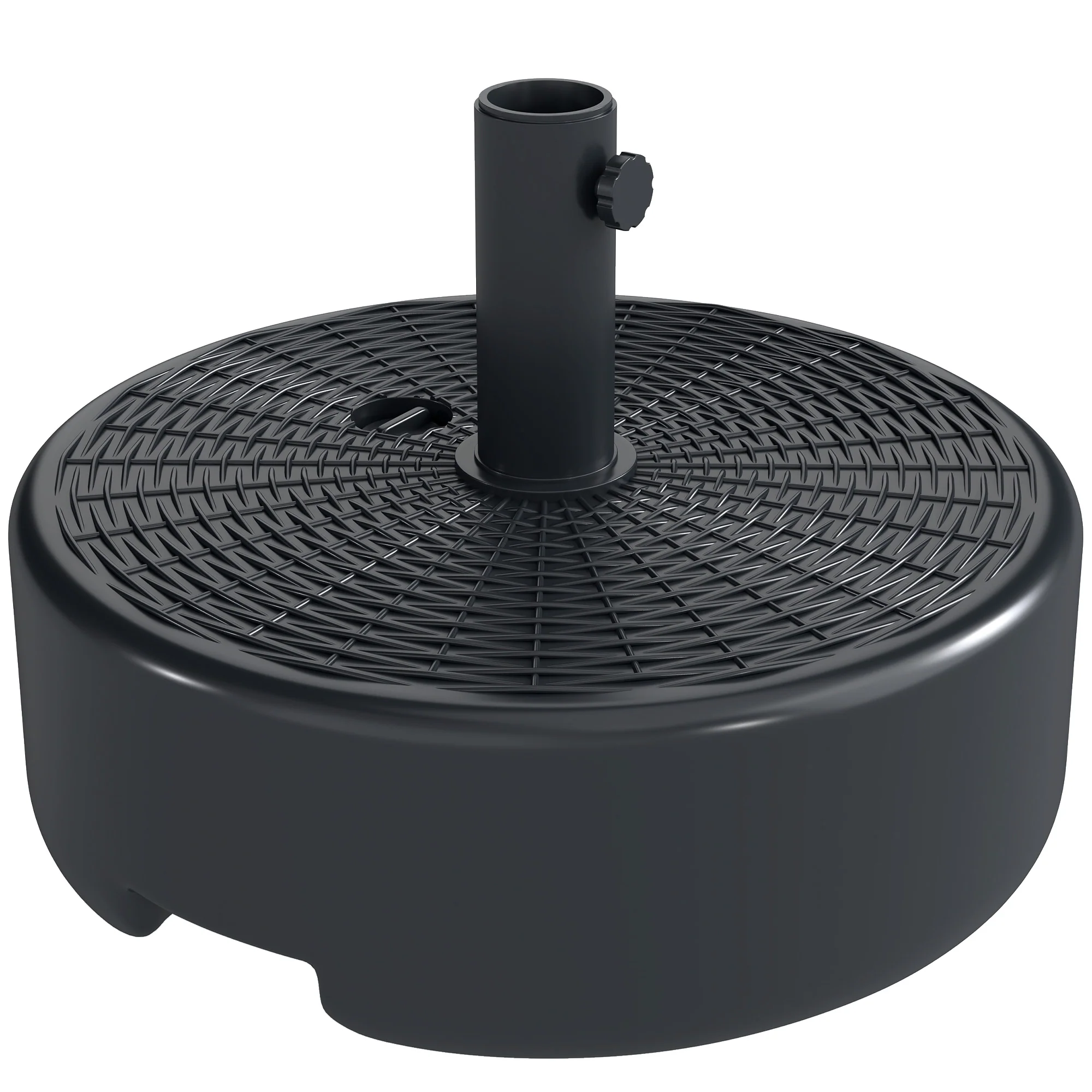 Outsunny Parasol Base 22kg Sand Filled For 38/48mm Poles Black