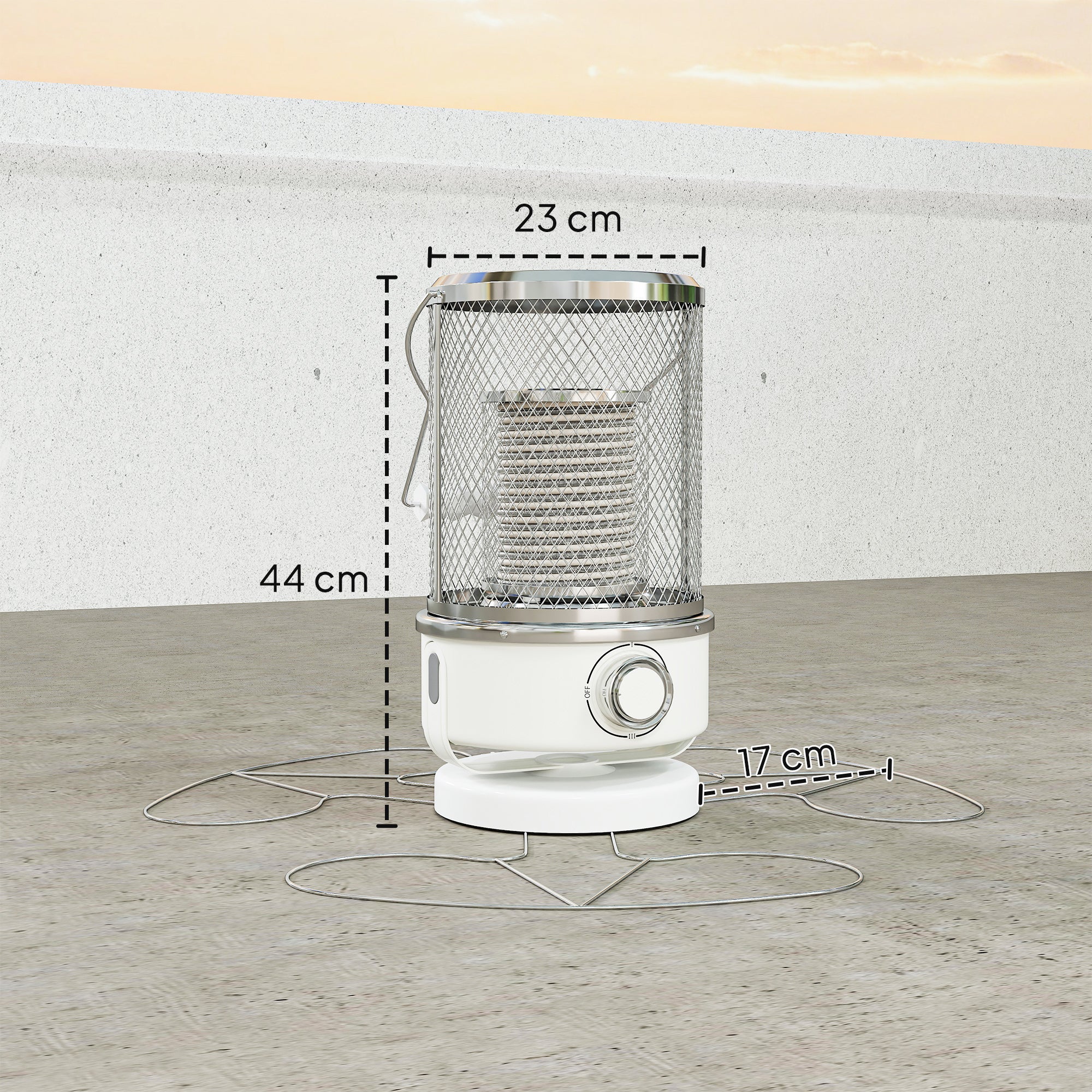 Outsunny Patio Electric Heater With Separation Coil, 2000KW Infrared Heater - Image 5