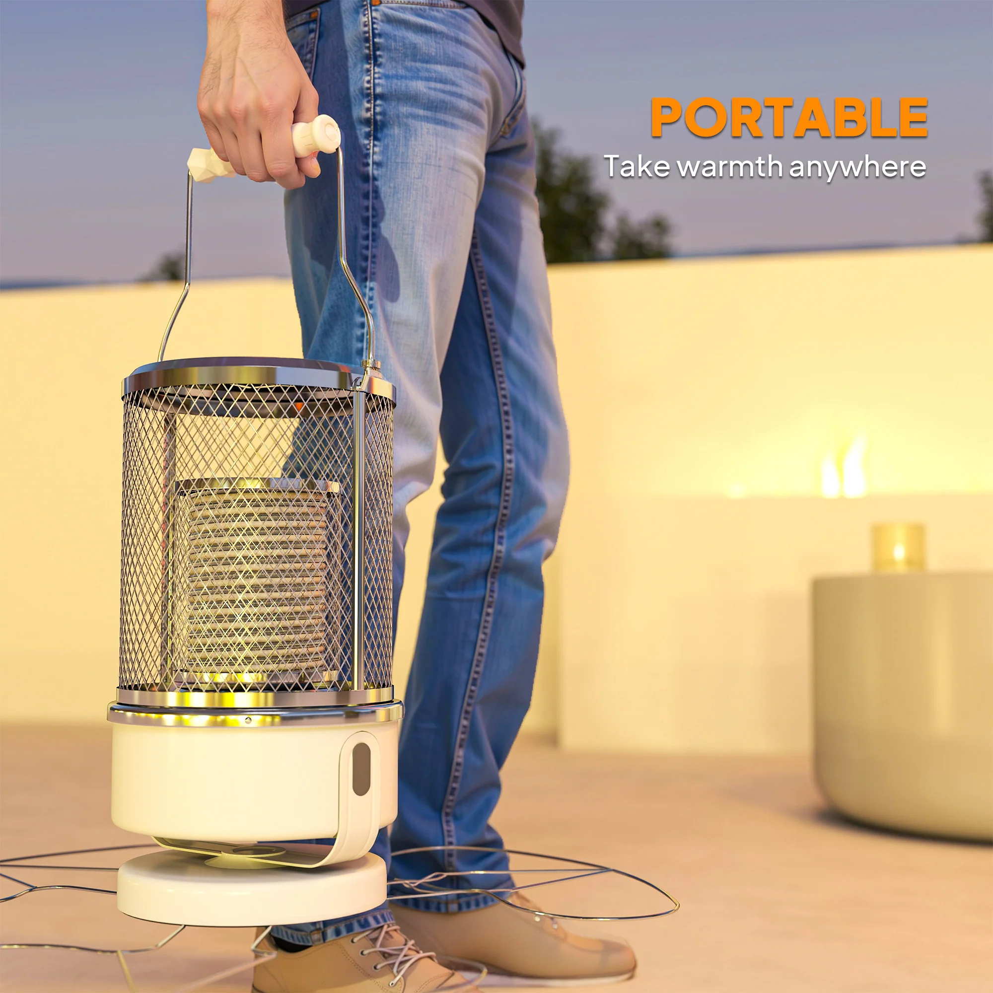 Outsunny Patio Electric Heater With Separation Coil, 2000KW Infrared Heater - Image 8