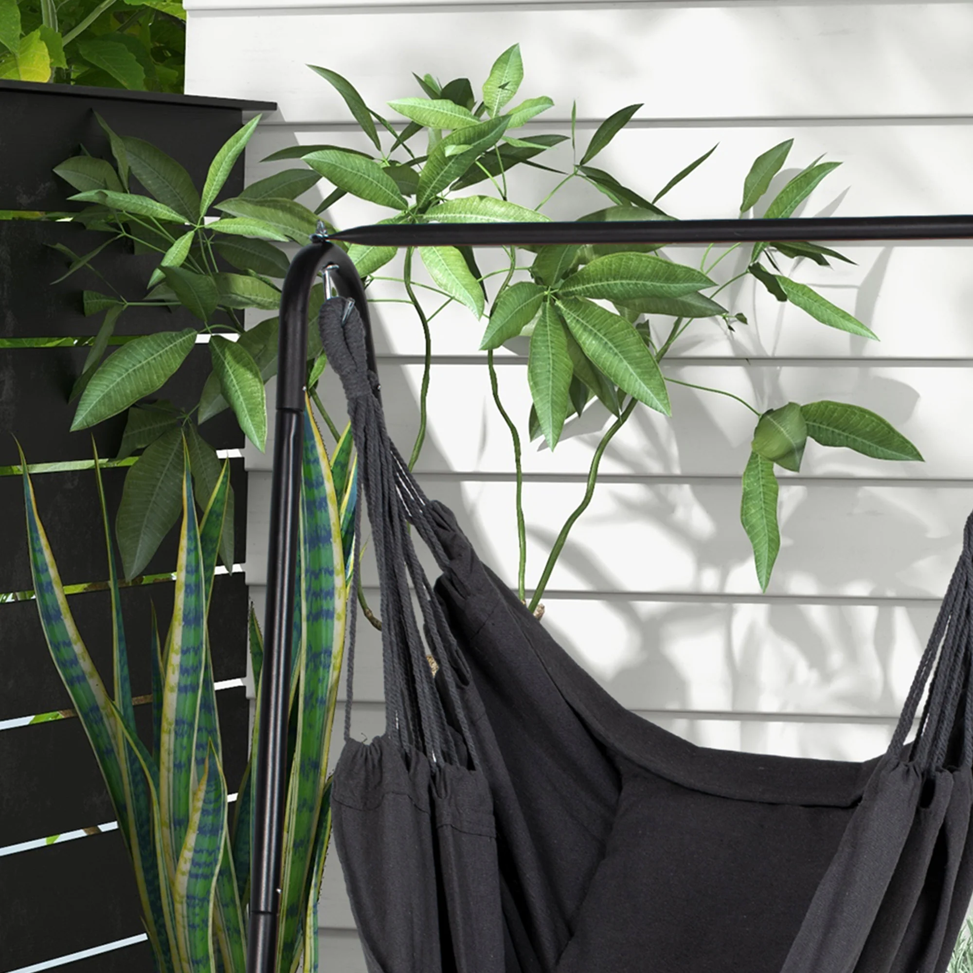Outsunny Patio Hammock Chair W/ Stand, Hanging Chair W/ Cushion, Armrest - Image 7