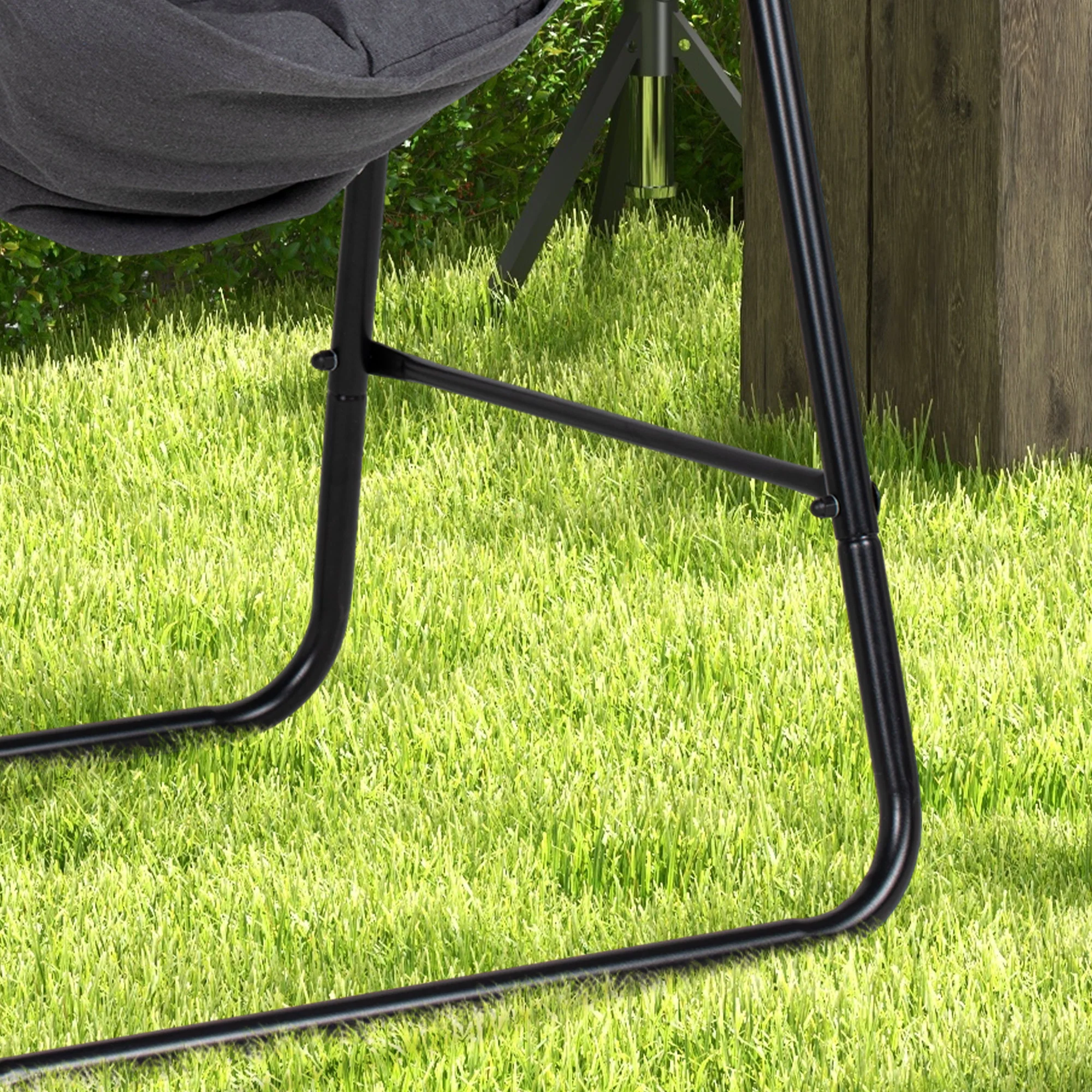 Outsunny Patio Hammock Chair W/ Stand, Hanging Chair W/ Cushion, Armrest - Image 9