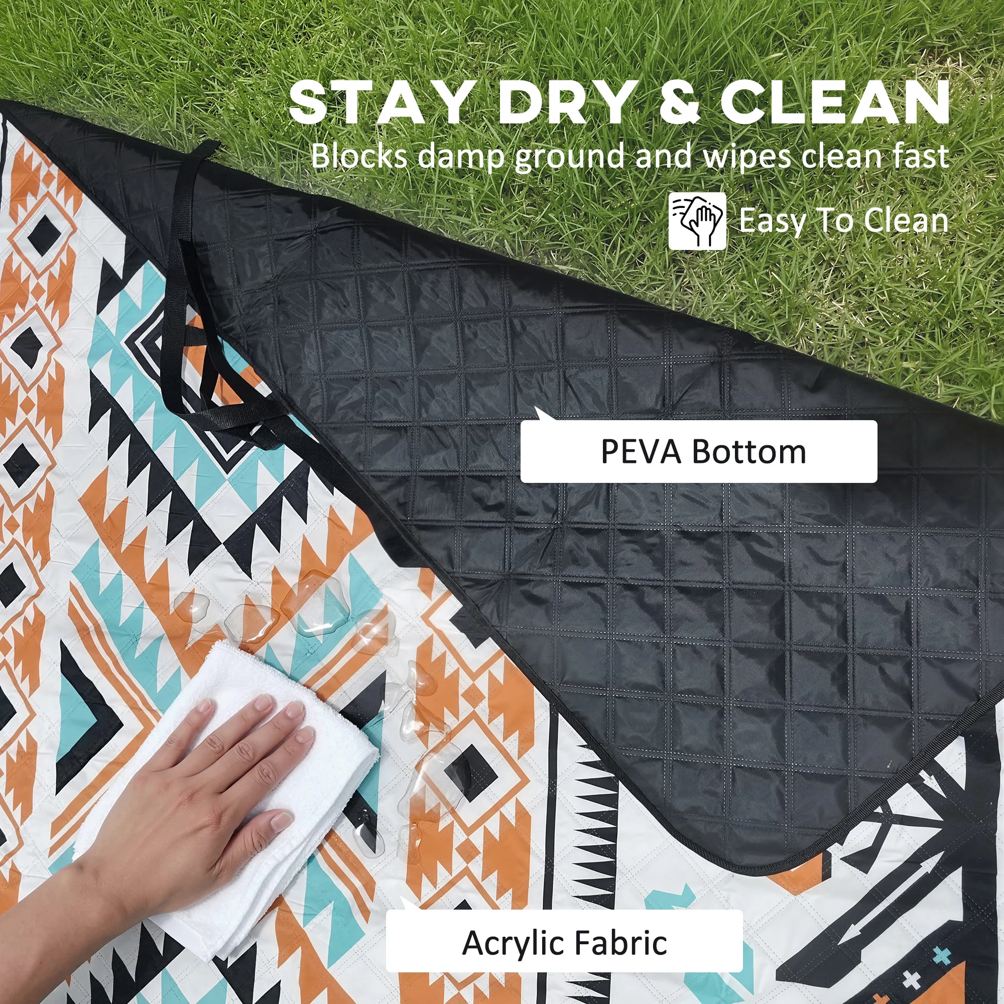 Outsunny Picnic Blanket, Beach Blanket Outdoor Picnic Mat - Image 13