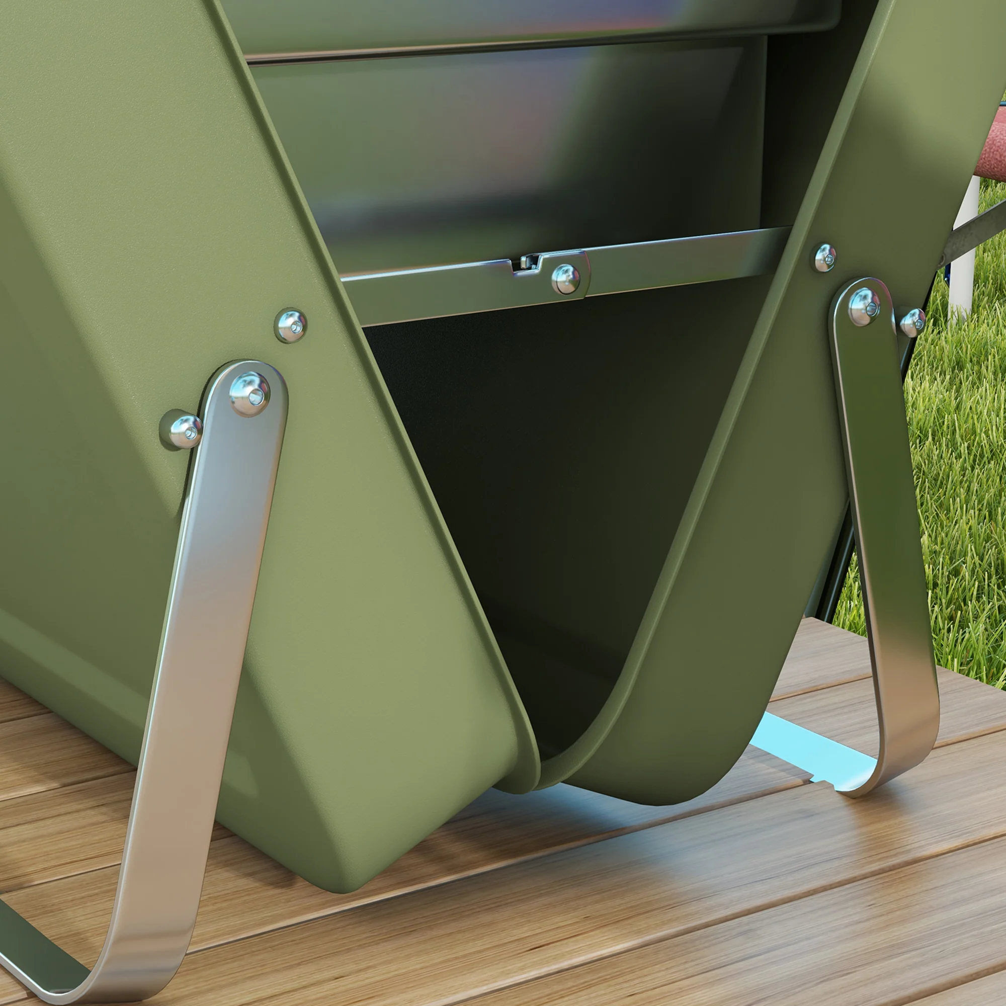 Outsunny Portable BBQ Grill with Suitcase Design for Camping Picnic Party - Image 17