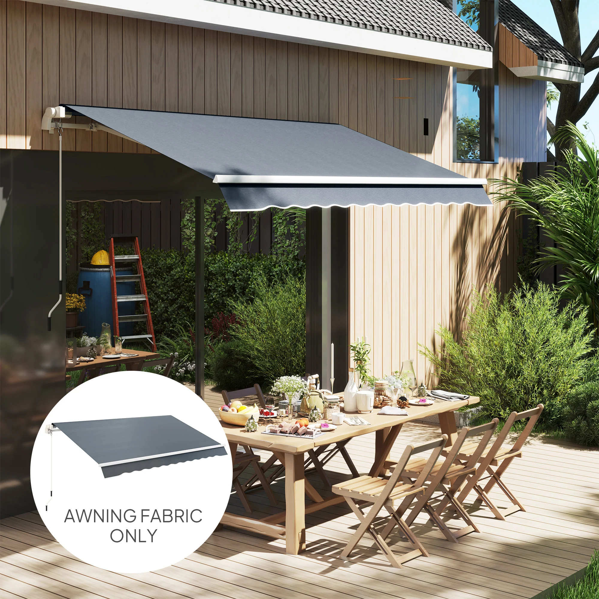 Outsunny Replacement Canopy for 3 x 2.5 m Awning (Fabric Only) - Image 20