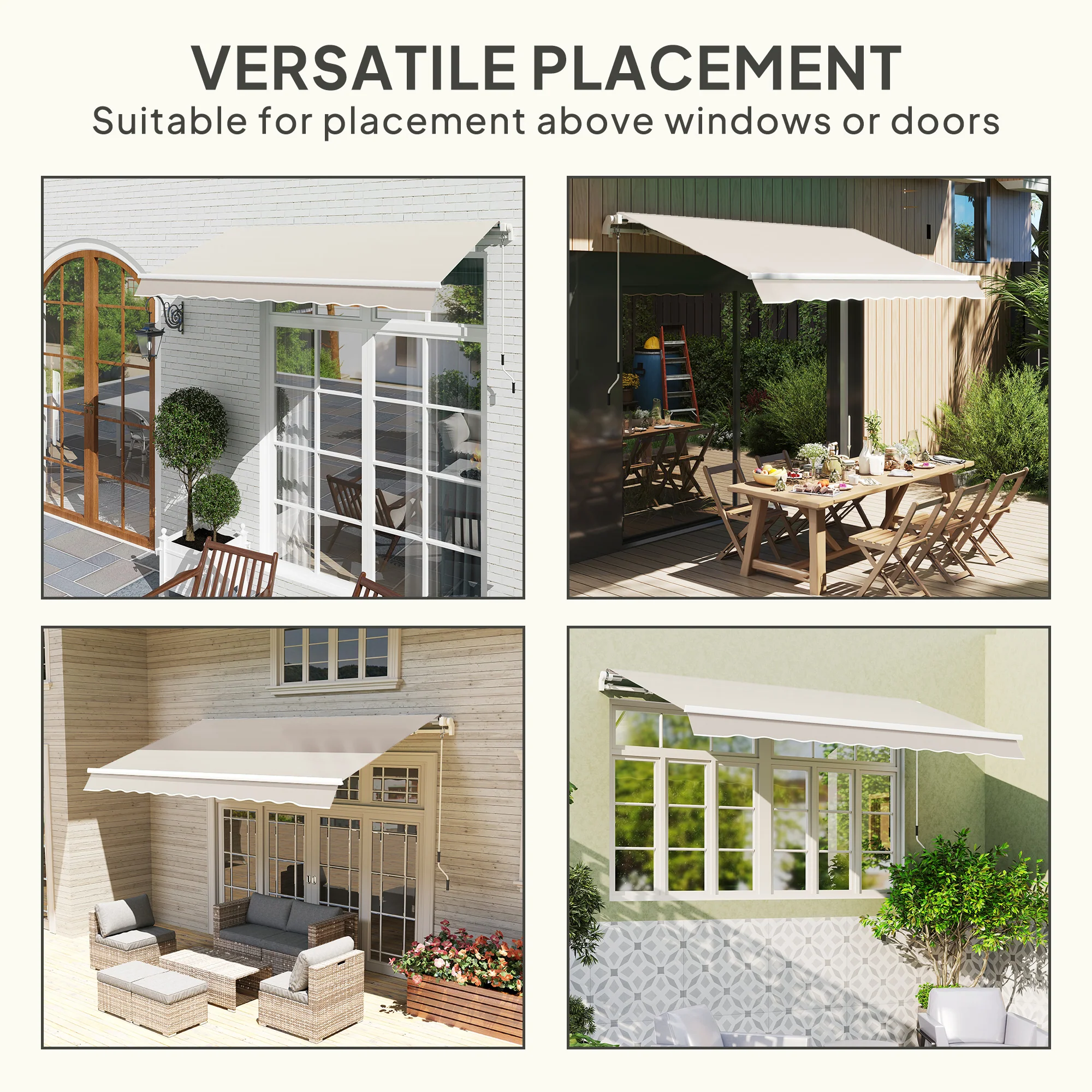 Outsunny Replacement Canopy for 3 x 2.5 m Awning (Fabric Only) - Image 6