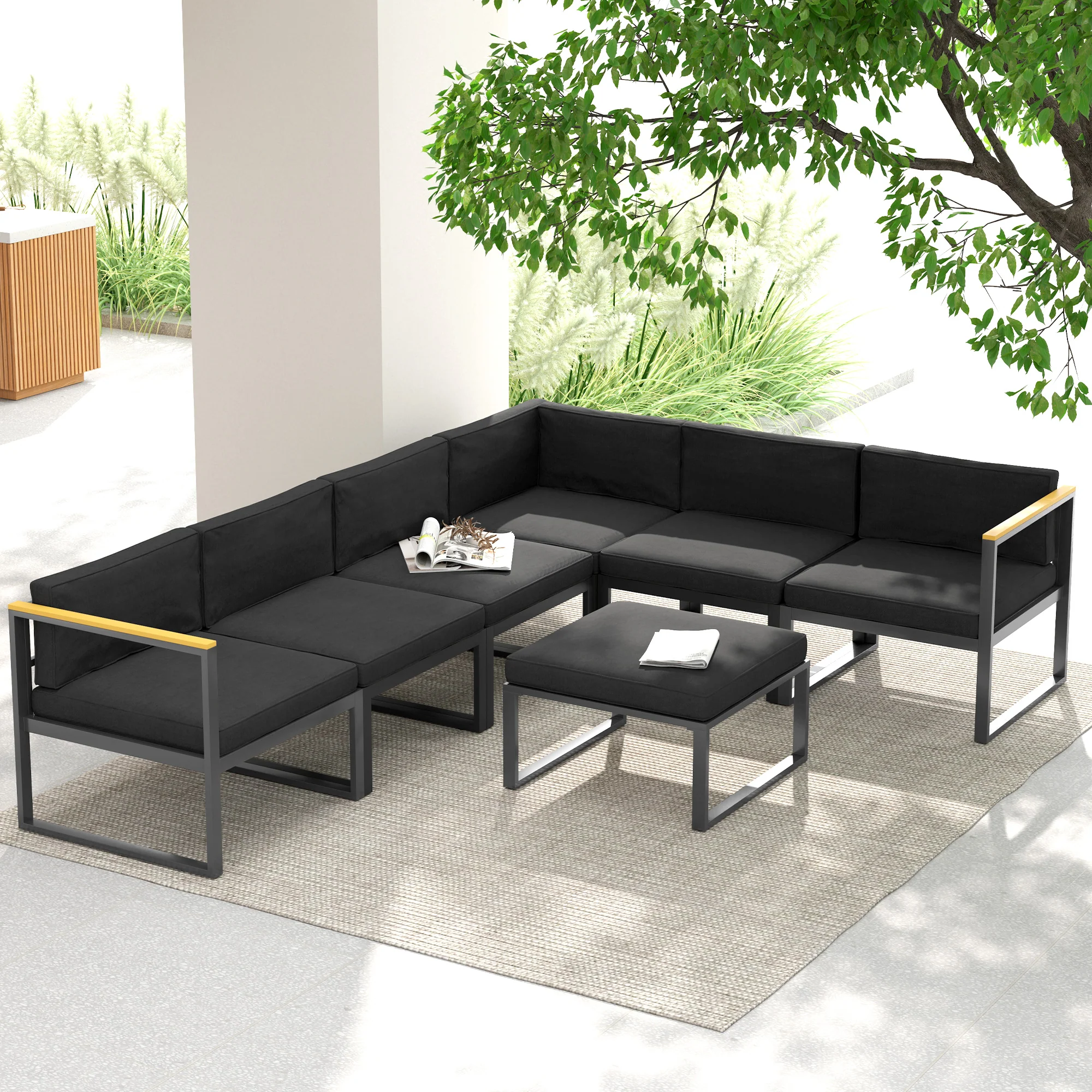 Outsunny Replacement Cushions for Outdoor Furniture Garden Seat Cushion Pad - Image 2