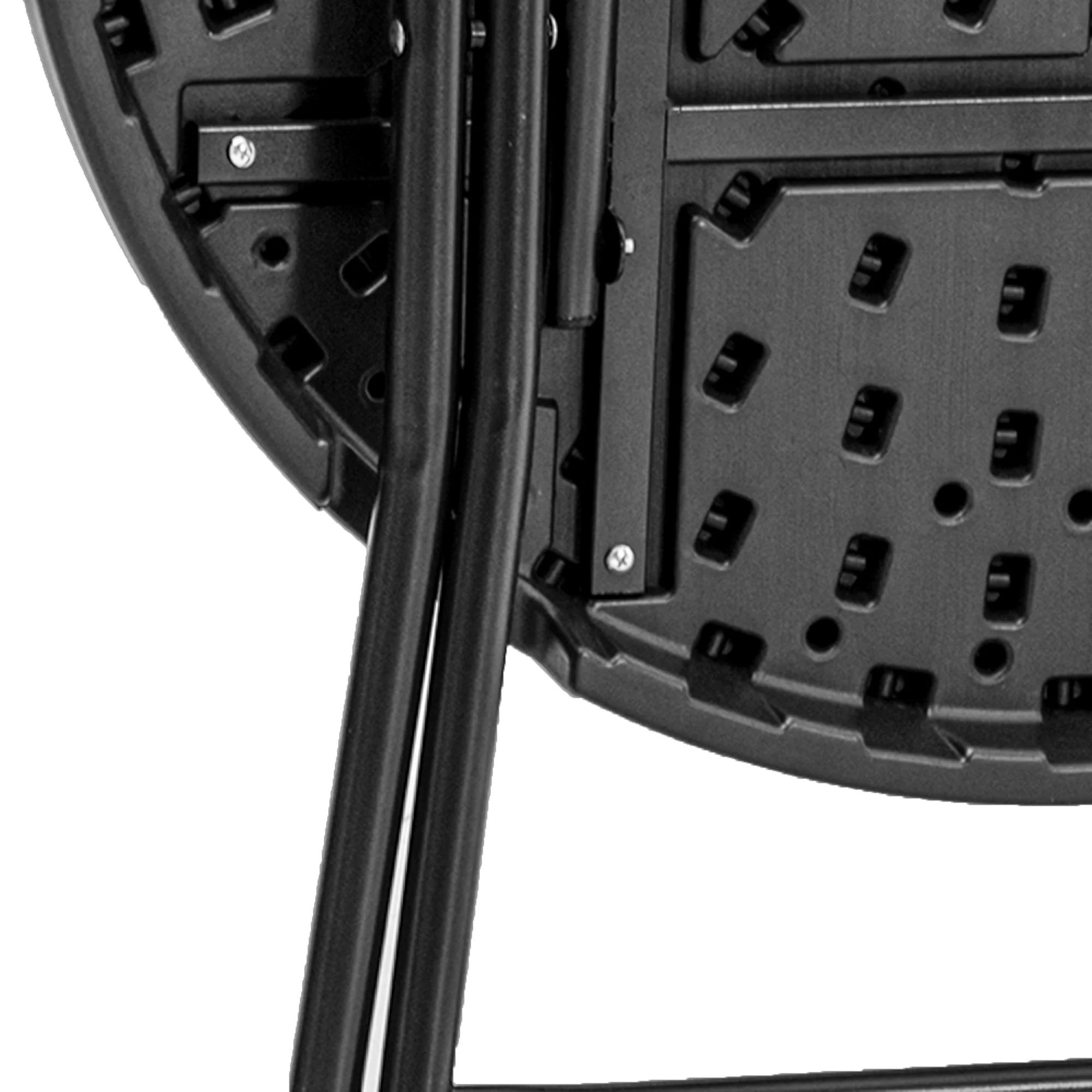 Outsunny Round Garden Dining Table for 4, Foldable Outdoor Table for Garden - Image 9