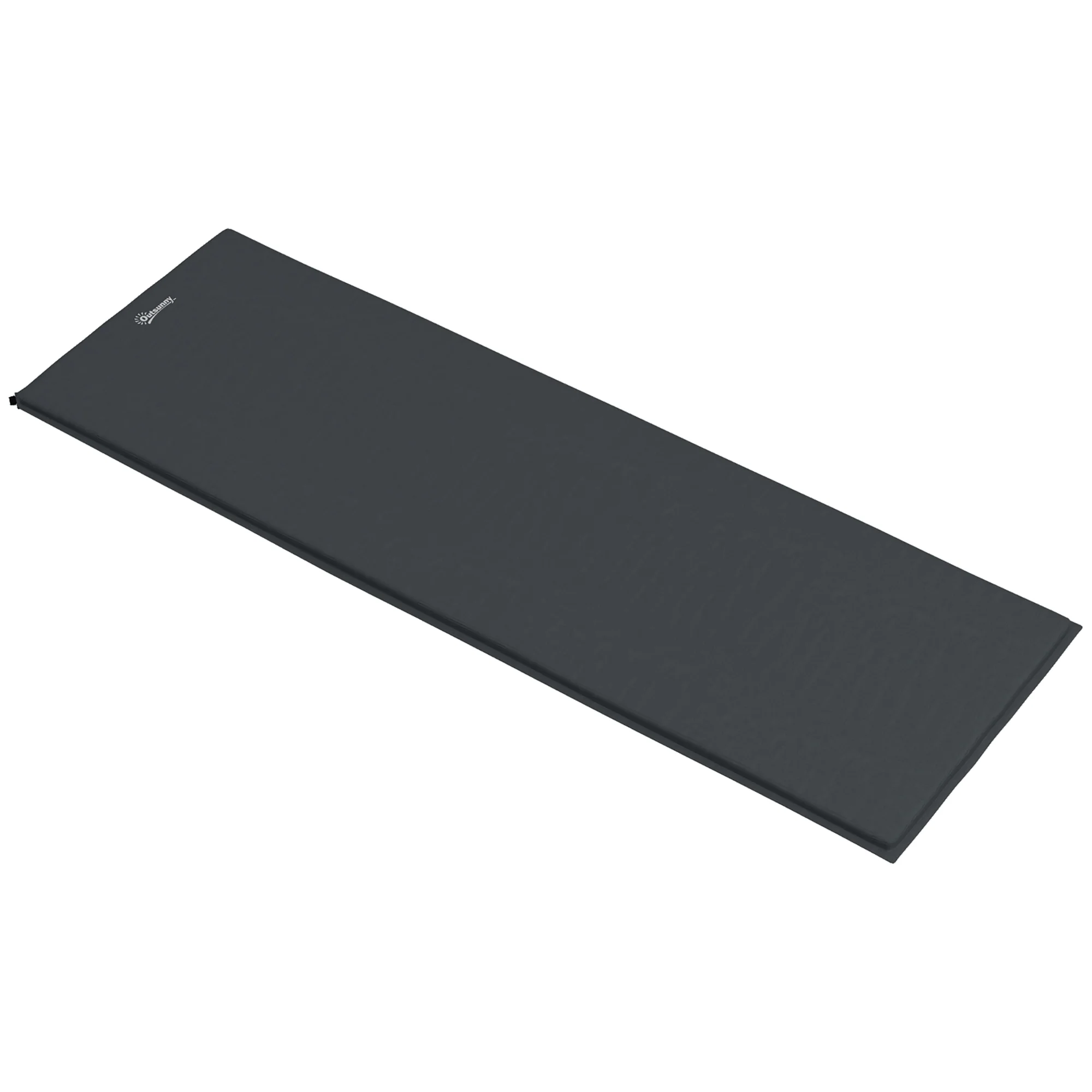 Outsunny Self-Inflating Single Sleeping Pad Air Bed With Carry Bag - Grey/Khaki - Image 16