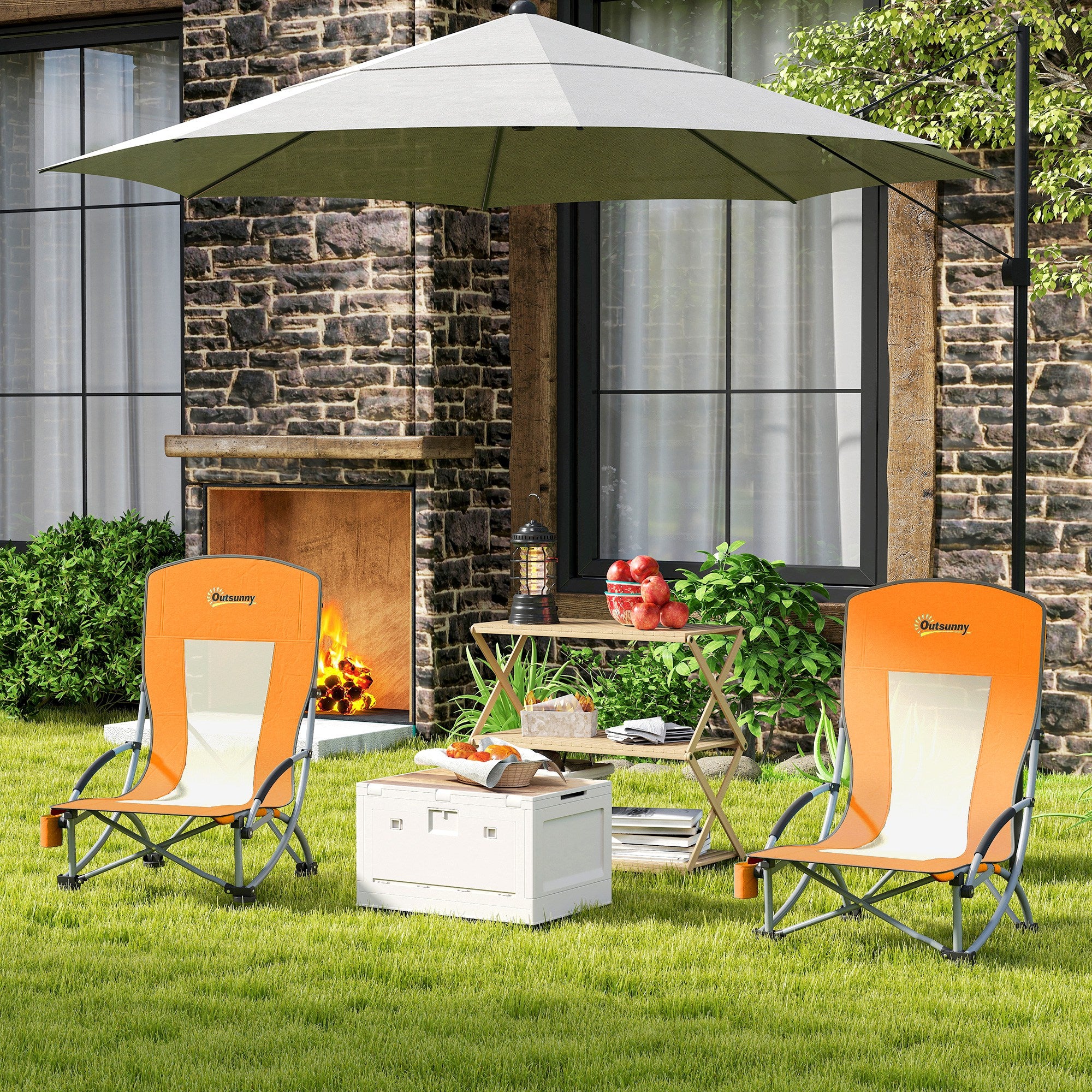 Outsunny Set Of 2 Folding Beach Chair, Camping Chair With Carry Bag - Image 18