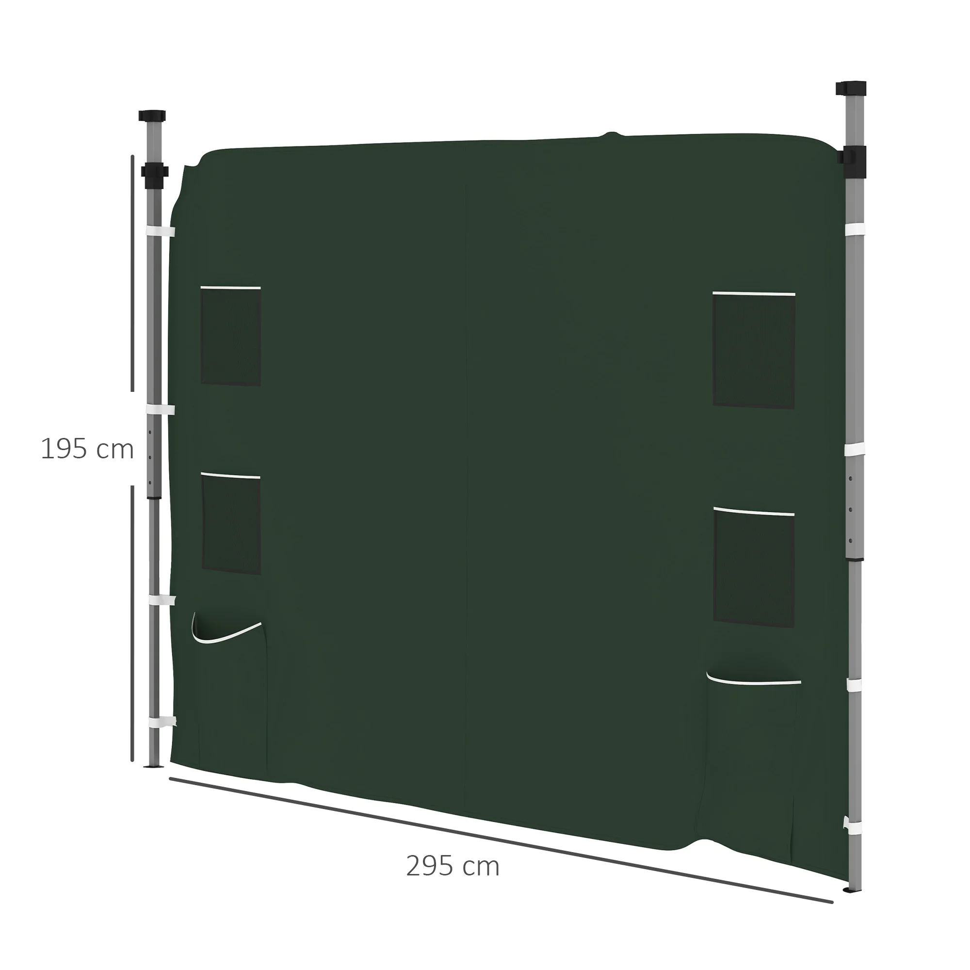 Outsunny Side Panel for 3x3 m Pop Up Gazebos, 1 Pack Sidewall Only - Image 23
