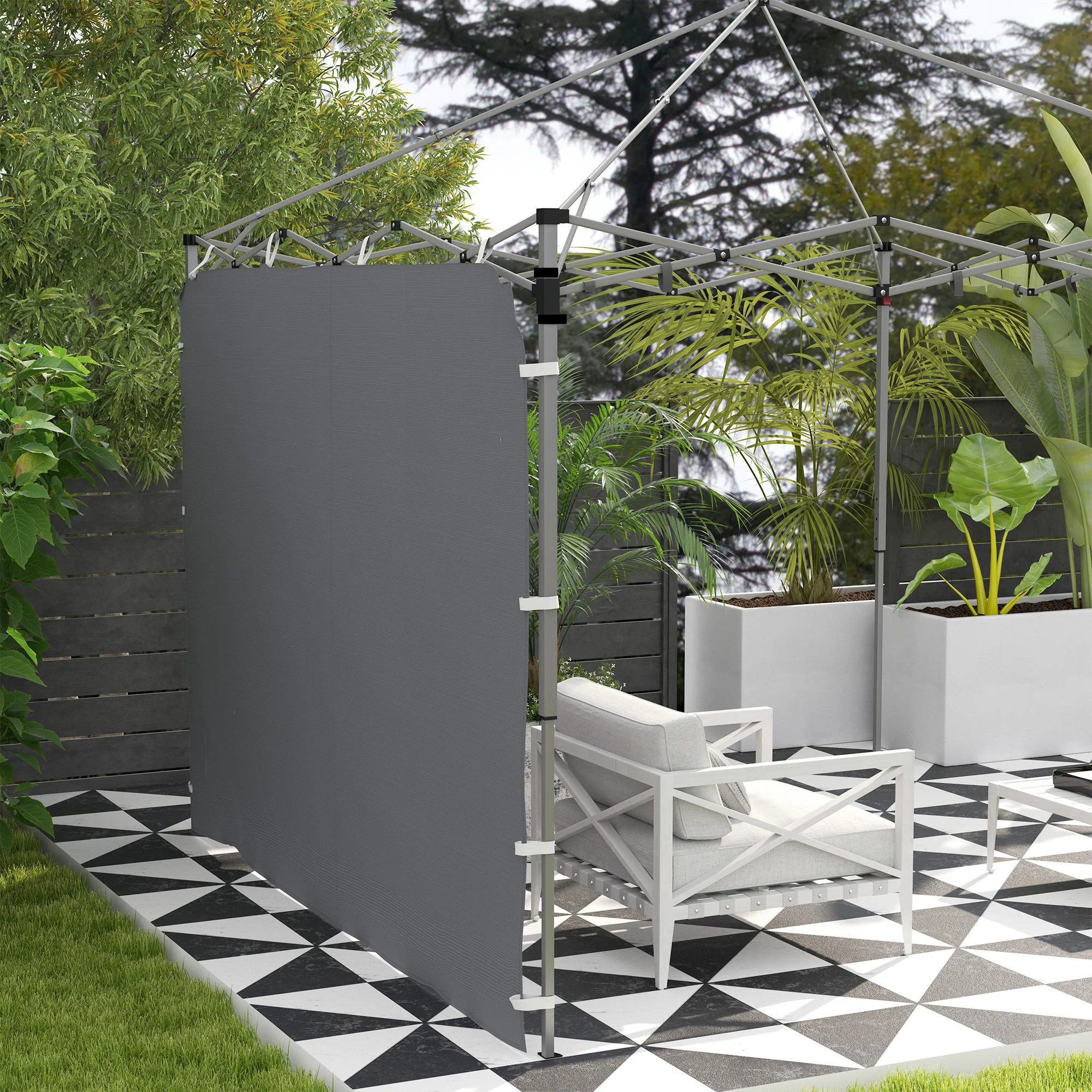 Outsunny Side Panel for 3x3 m Pop Up Gazebos, 1 Pack Sidewall Only - Image 35