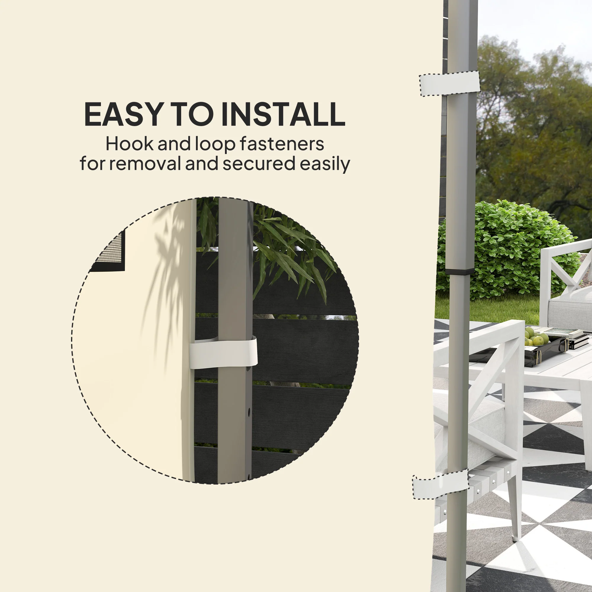 Outsunny Side Panel for 3x3 m Pop Up Gazebos, 1 Pack Sidewall Only - Image 6