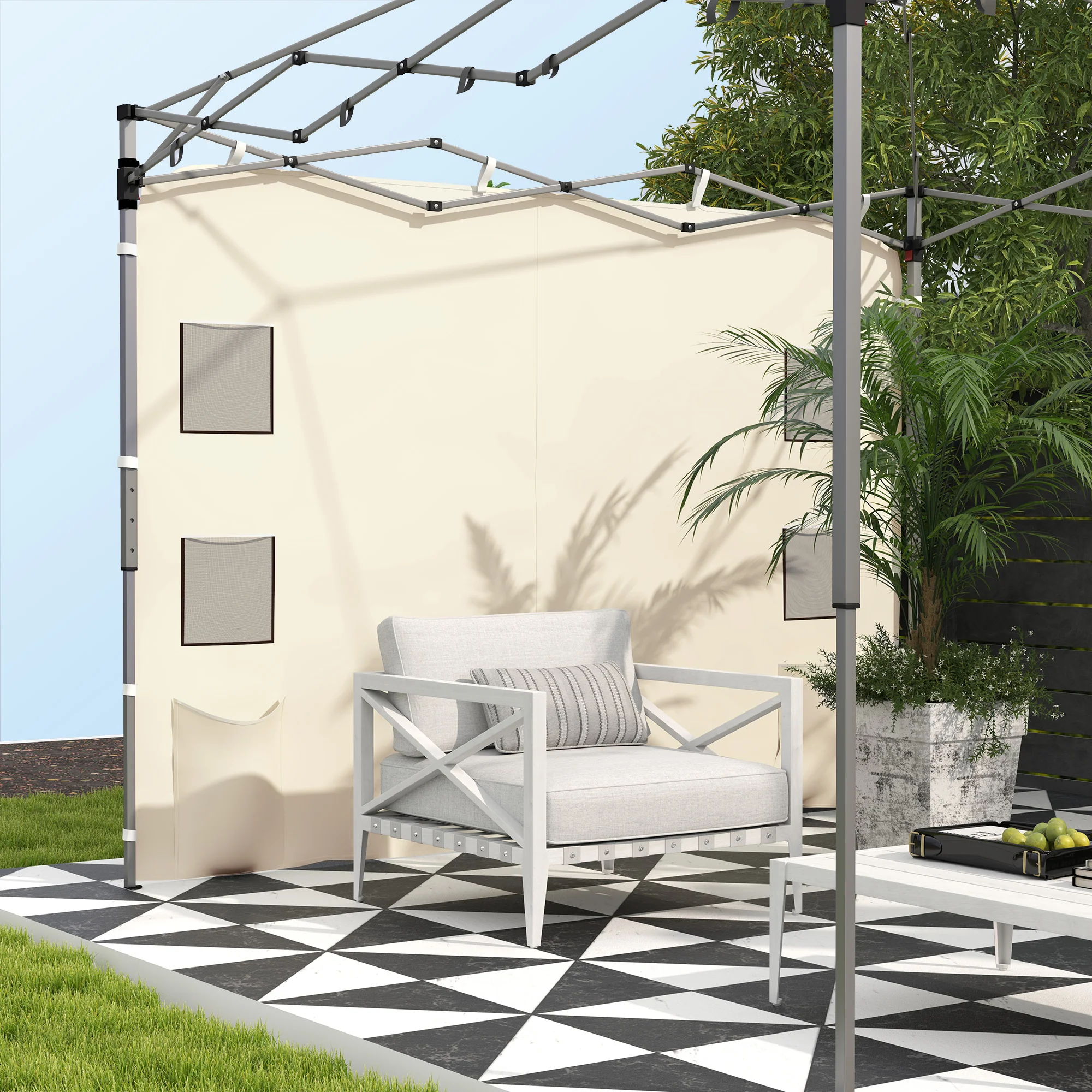 Outsunny Side Panel for 3x3 m Pop Up Gazebos, 1 Pack Sidewall Only - Image 7