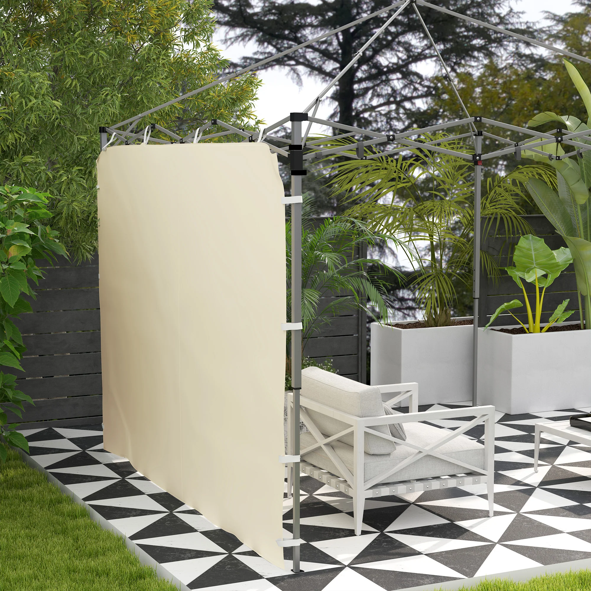 Outsunny Side Panel for 3x3 m Pop Up Gazebos, 1 Pack Sidewall Only - Image 8