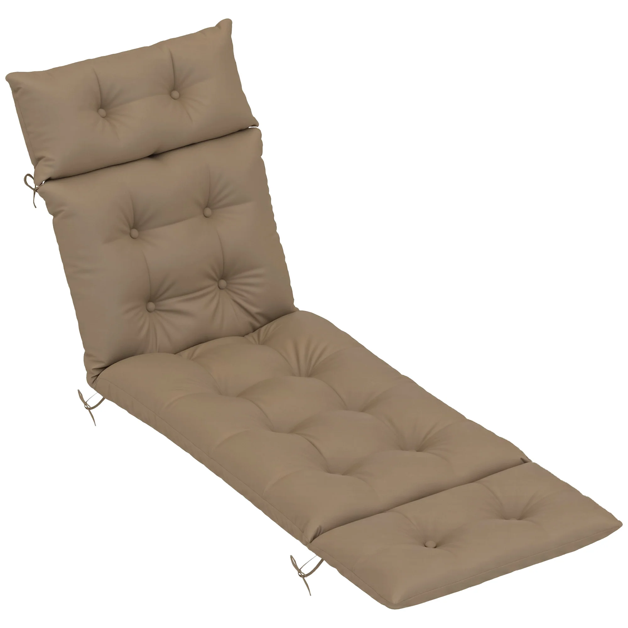 Outsunny Sun Lounger Cushion Only, Garden Lounge Chair Cushion - Image 10