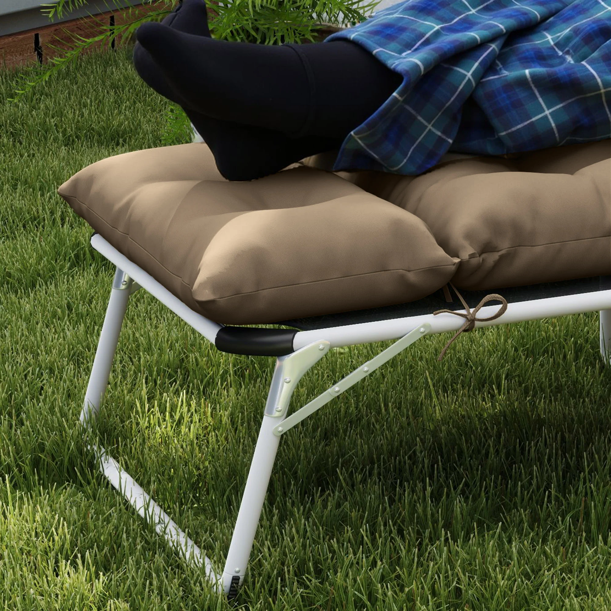 Outsunny Sun Lounger Cushion Only, Garden Lounge Chair Cushion - Image 18
