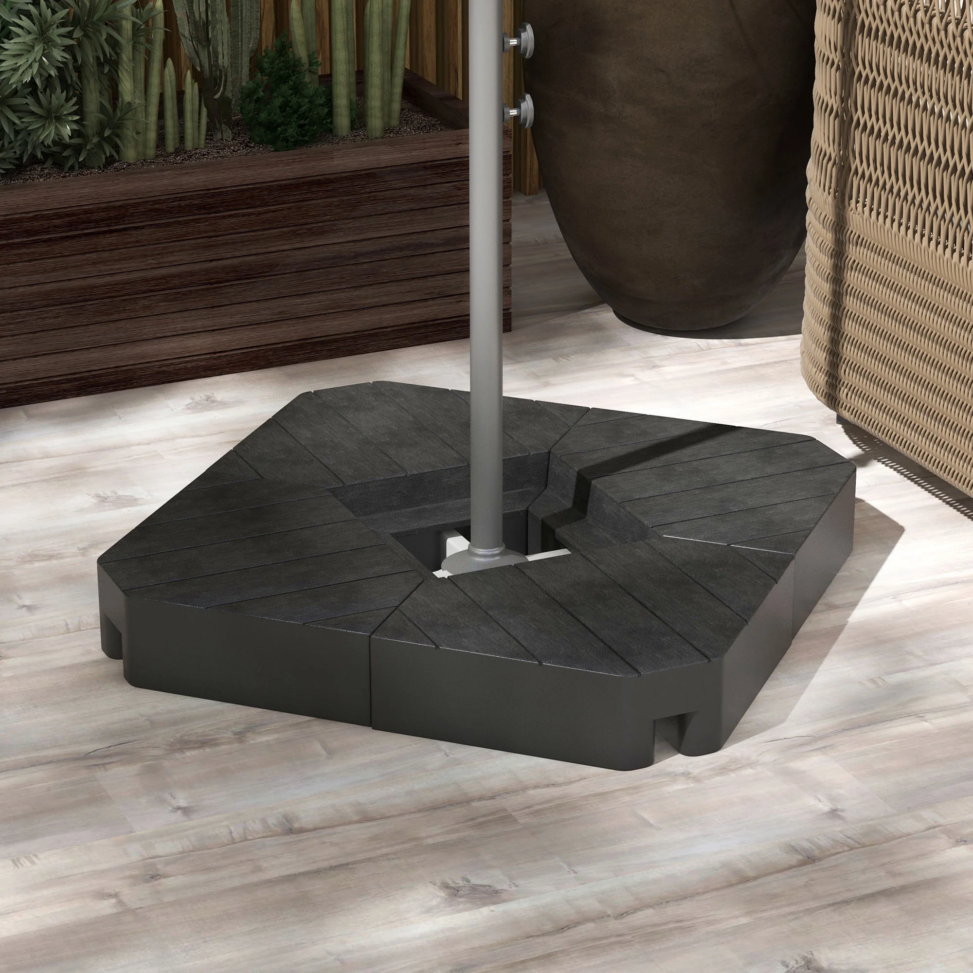 Outsunny Umbrella Weights For Offset Parasols, 80kg Sand Or 60kg Water Filled - Image 2