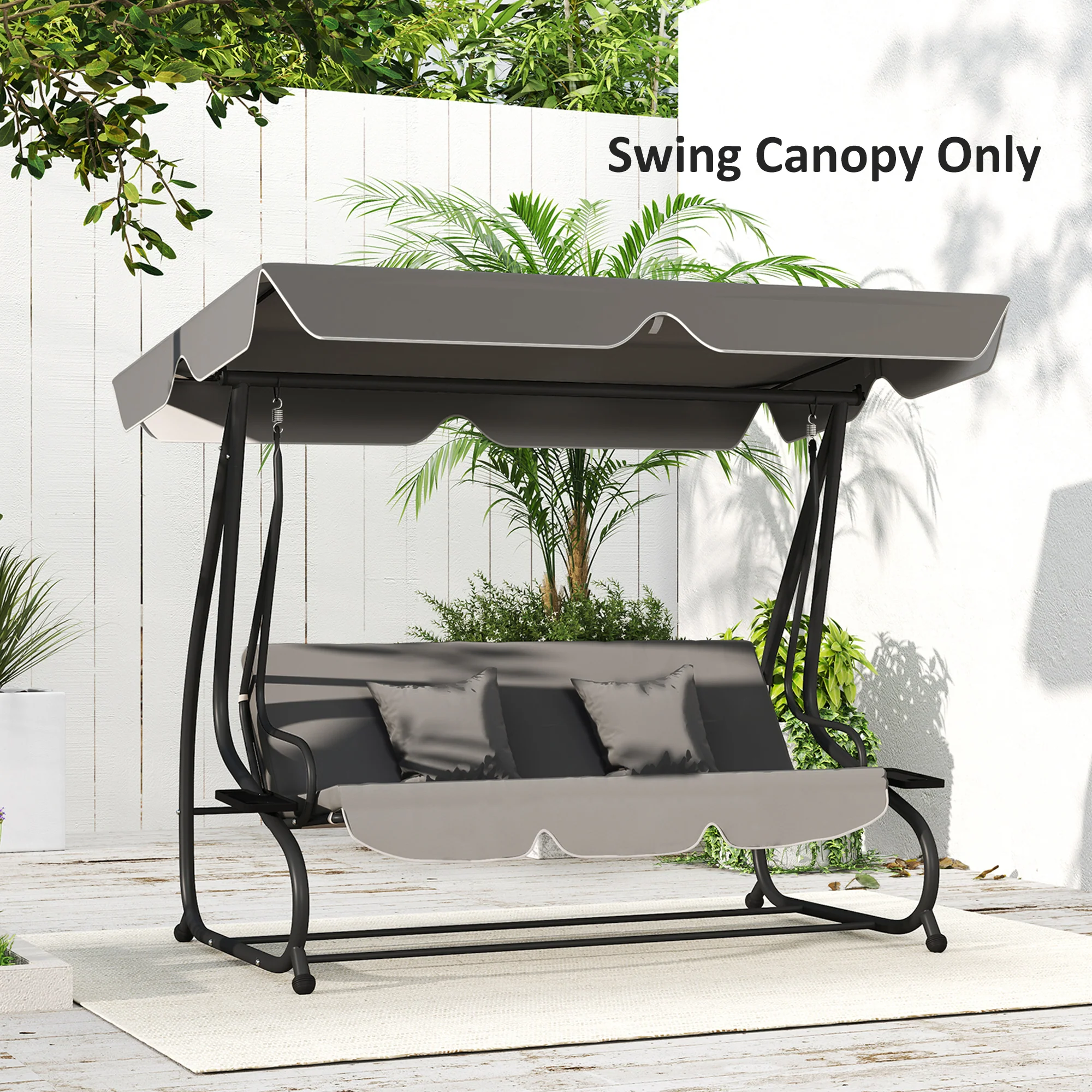 Outsunny Waterproof Garden Swing Canopy Replacement 3 Seater - Image 16