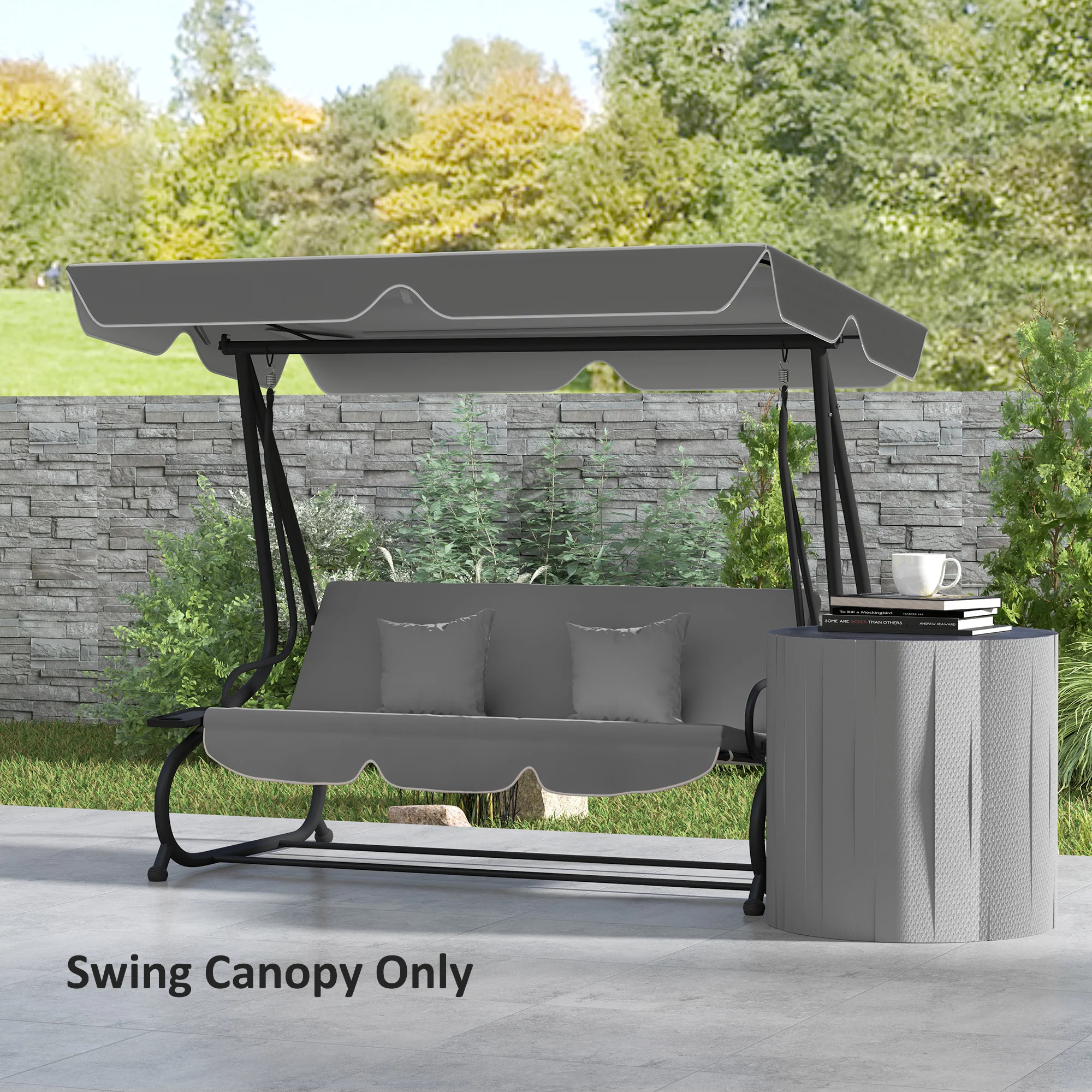 Outsunny Waterproof Garden Swing Canopy Replacement 3 Seater - Image 17